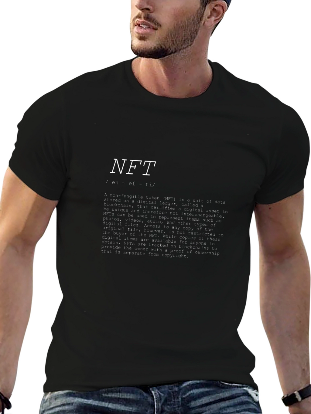 NFT Definition Black T-Shirt - Unique Digital Asset