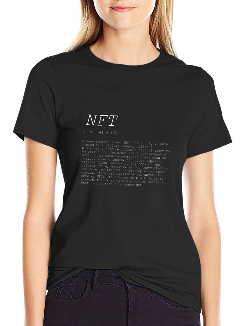 NFT Definition Black T-Shirt - Unique Digital Asset
