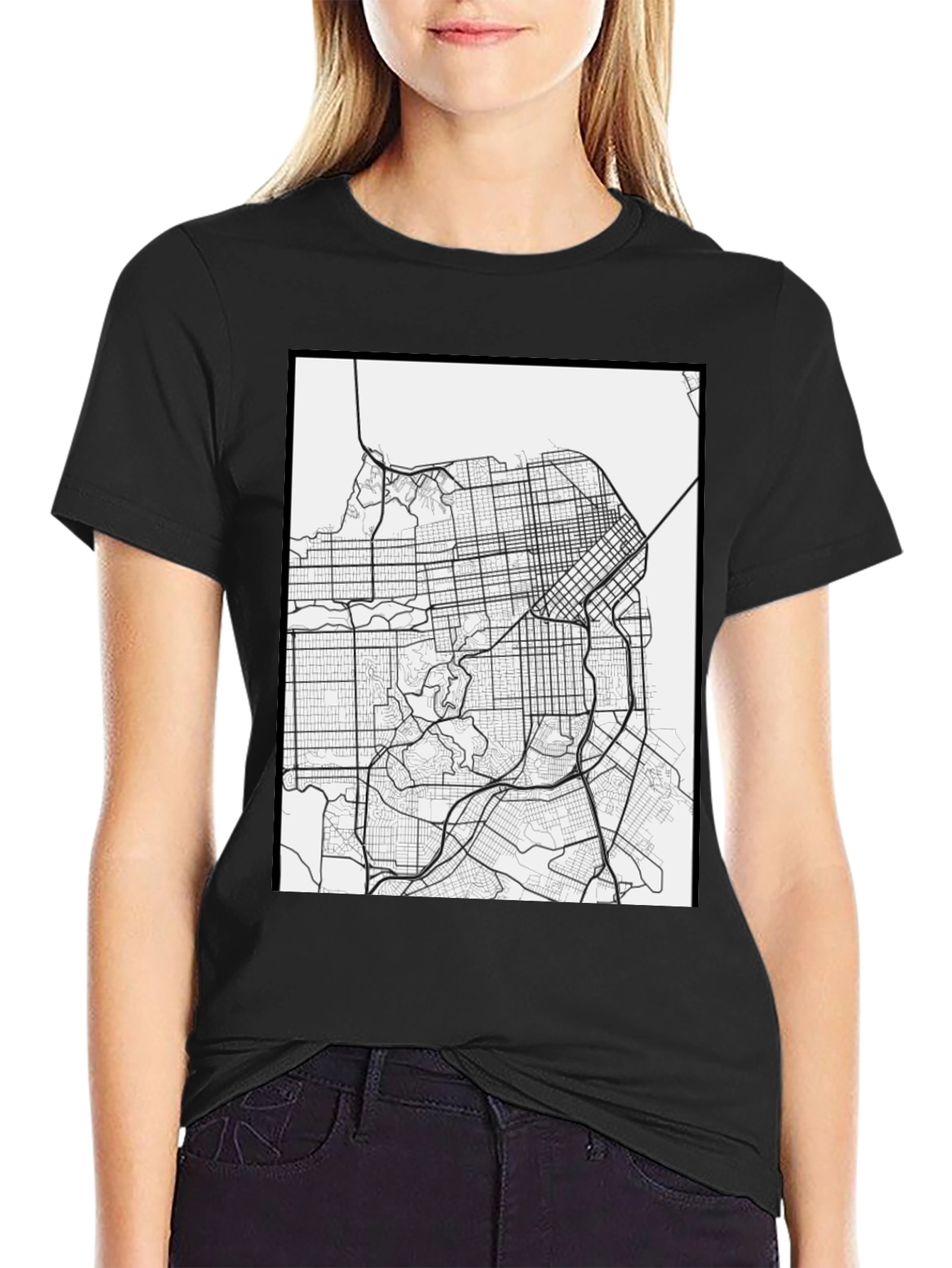 San Francisco Map Graphic Tee - Cityscape T-Shirt