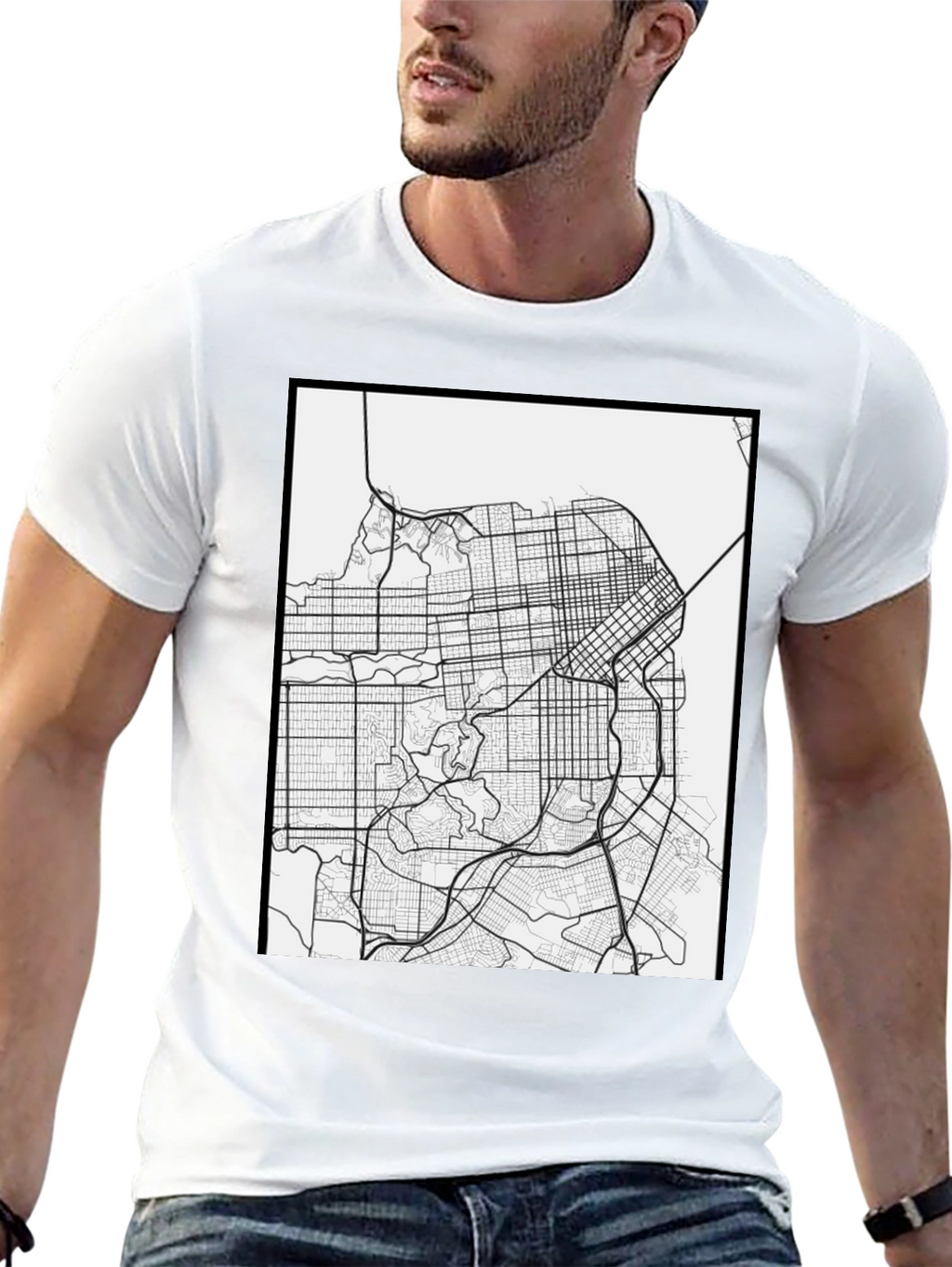San Francisco Map Graphic Tee - Cityscape T-Shirt