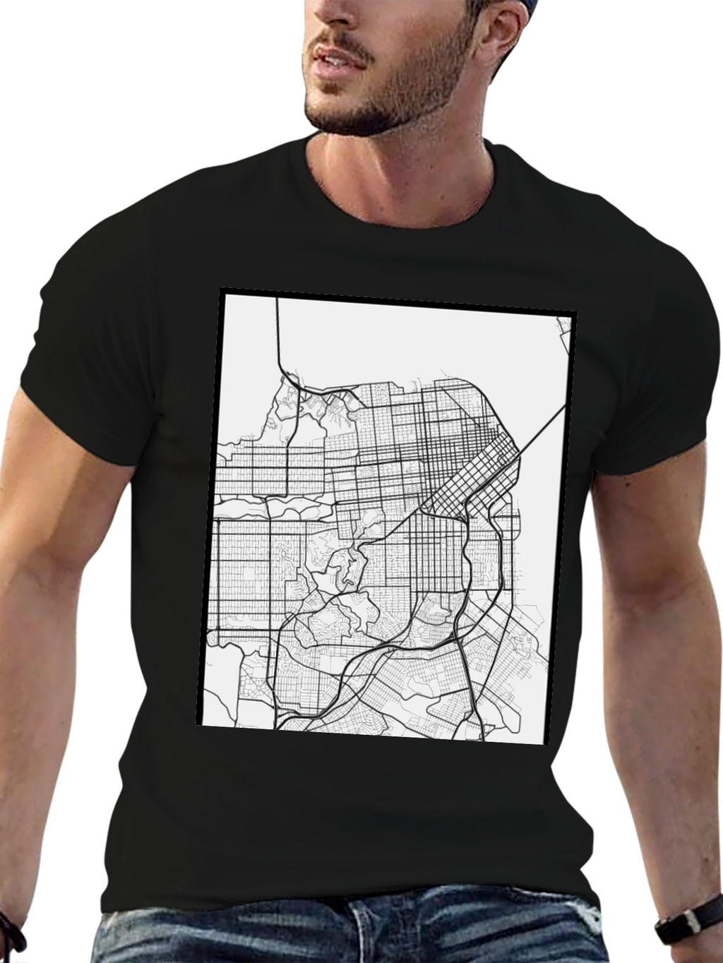 San Francisco Map Graphic Tee - Cityscape T-Shirt