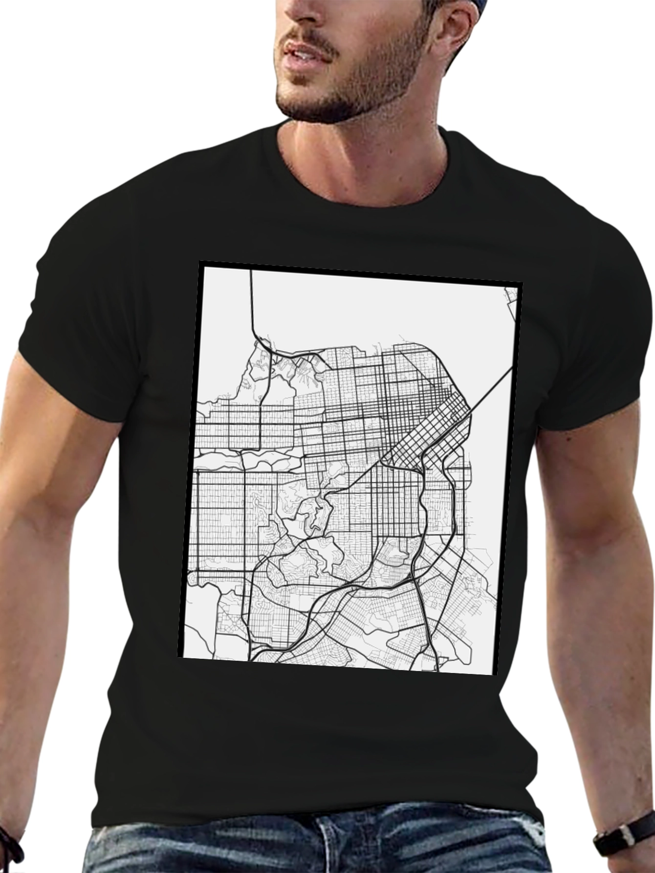 San Francisco Map Graphic Tee - Cityscape T-Shirt