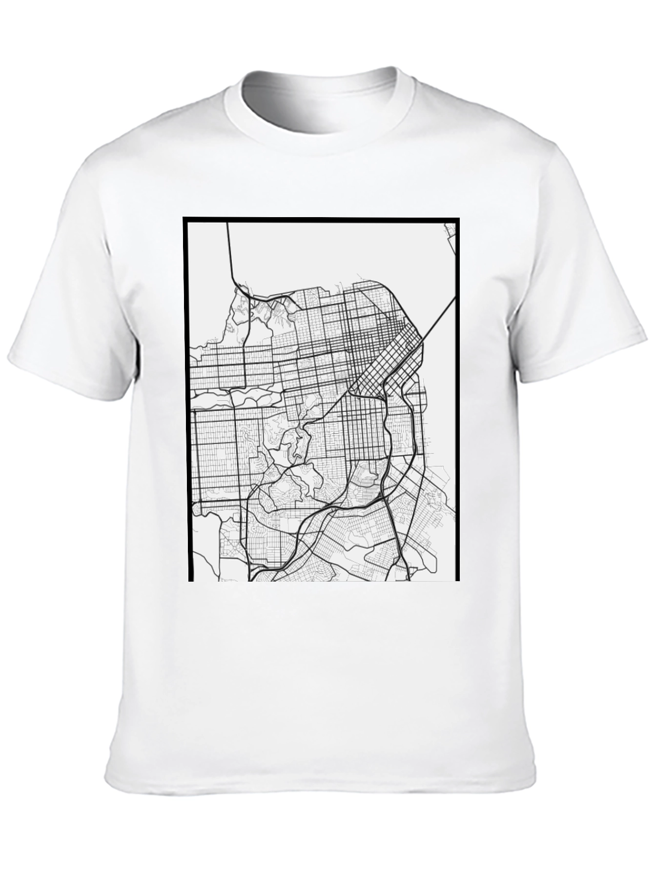 San Francisco Map Graphic Tee - Cityscape T-Shirt