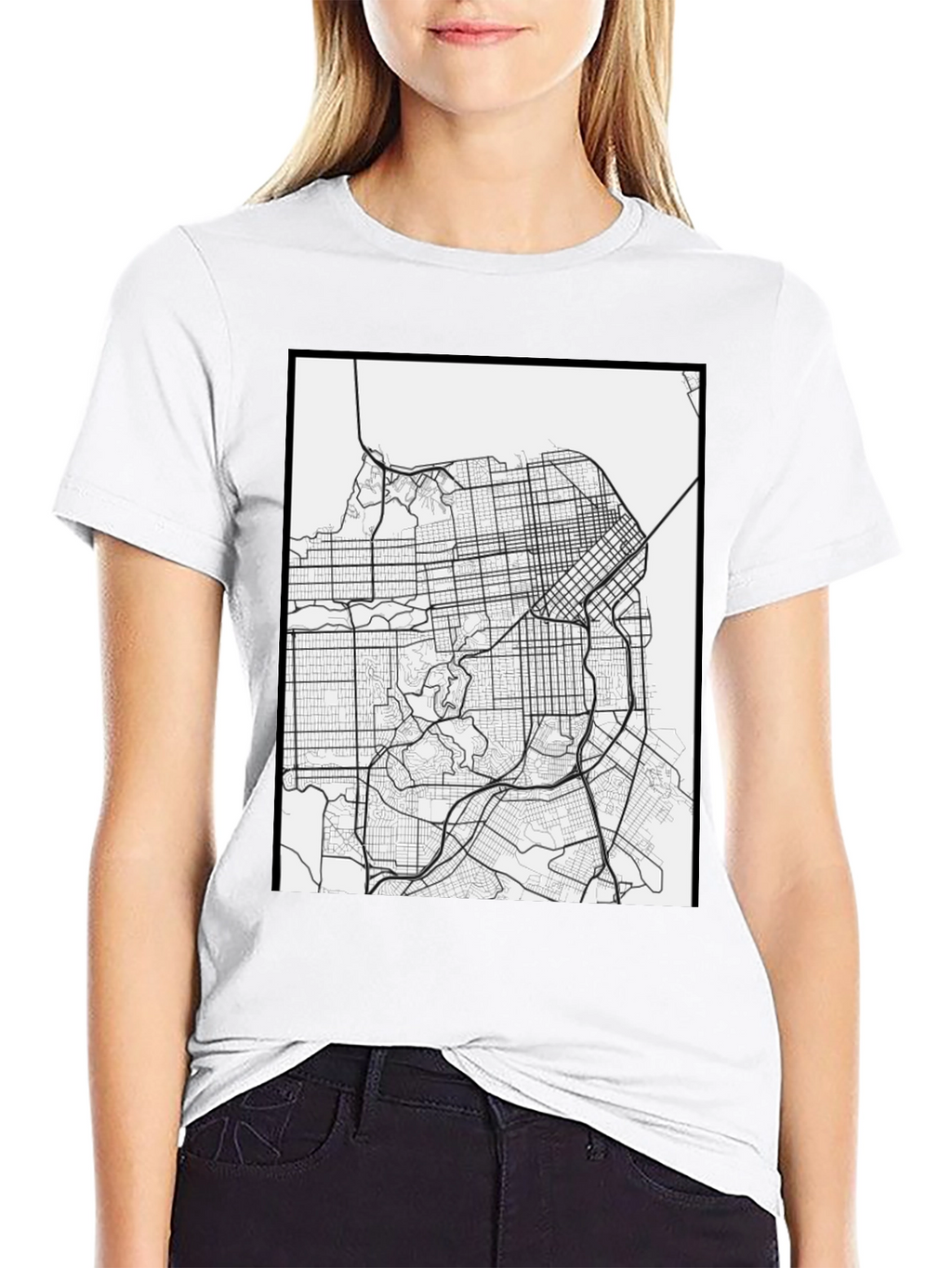 San Francisco Map Graphic Tee - Cityscape T-Shirt