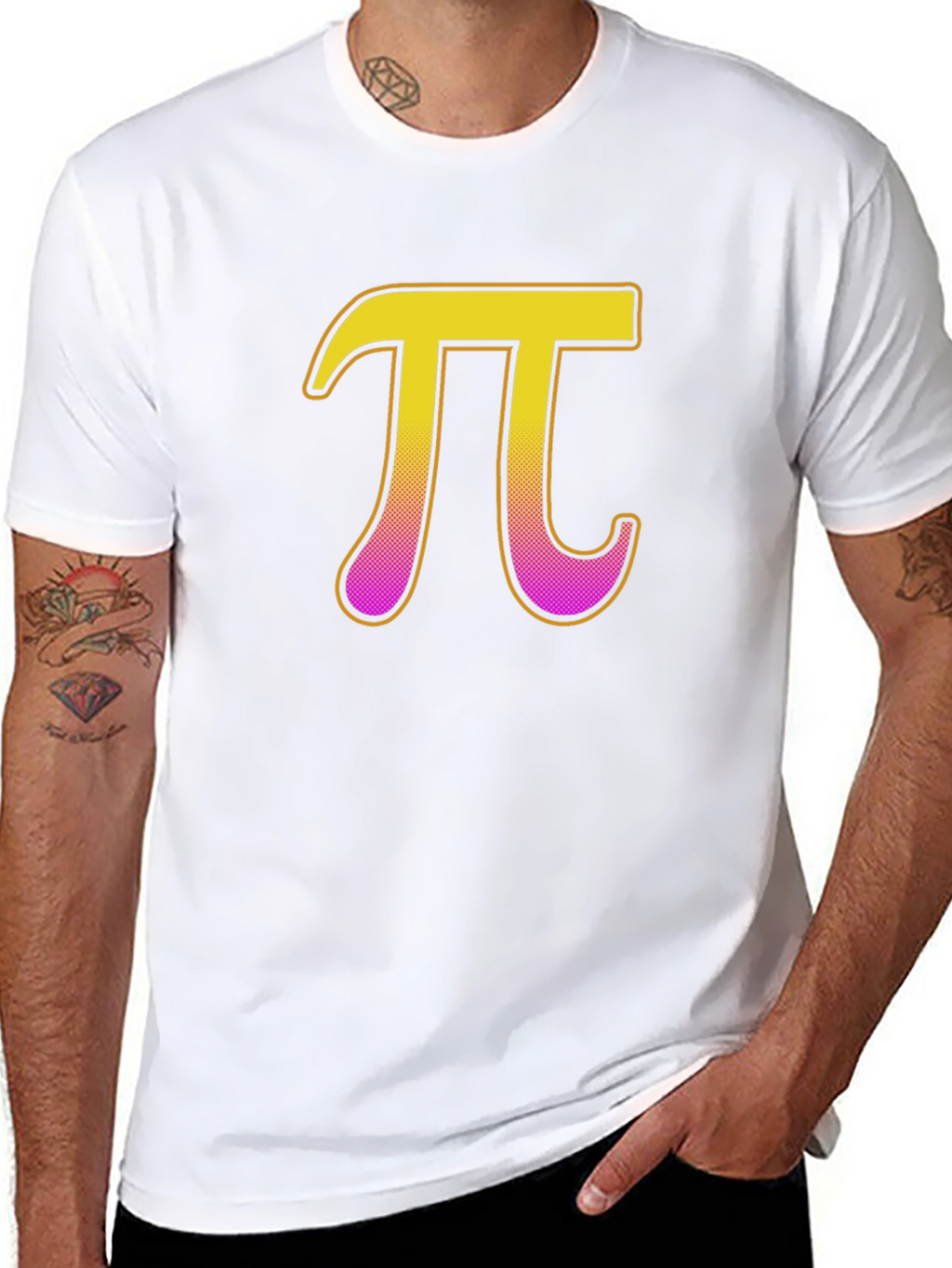Pi Symbol Graphic T-Shirt - Black