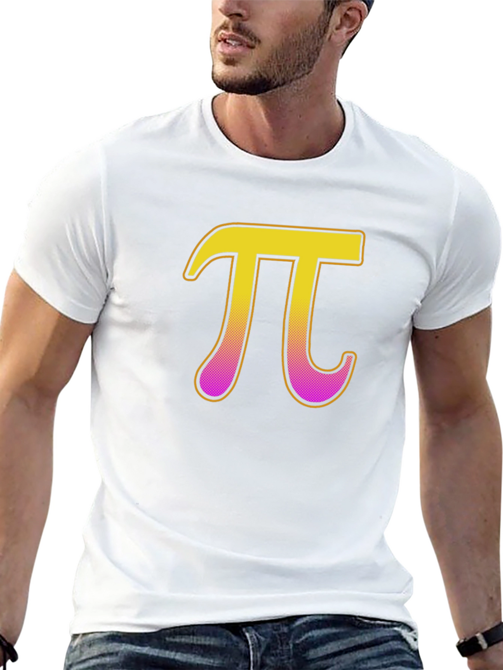 Pi Symbol Graphic T-Shirt - Black
