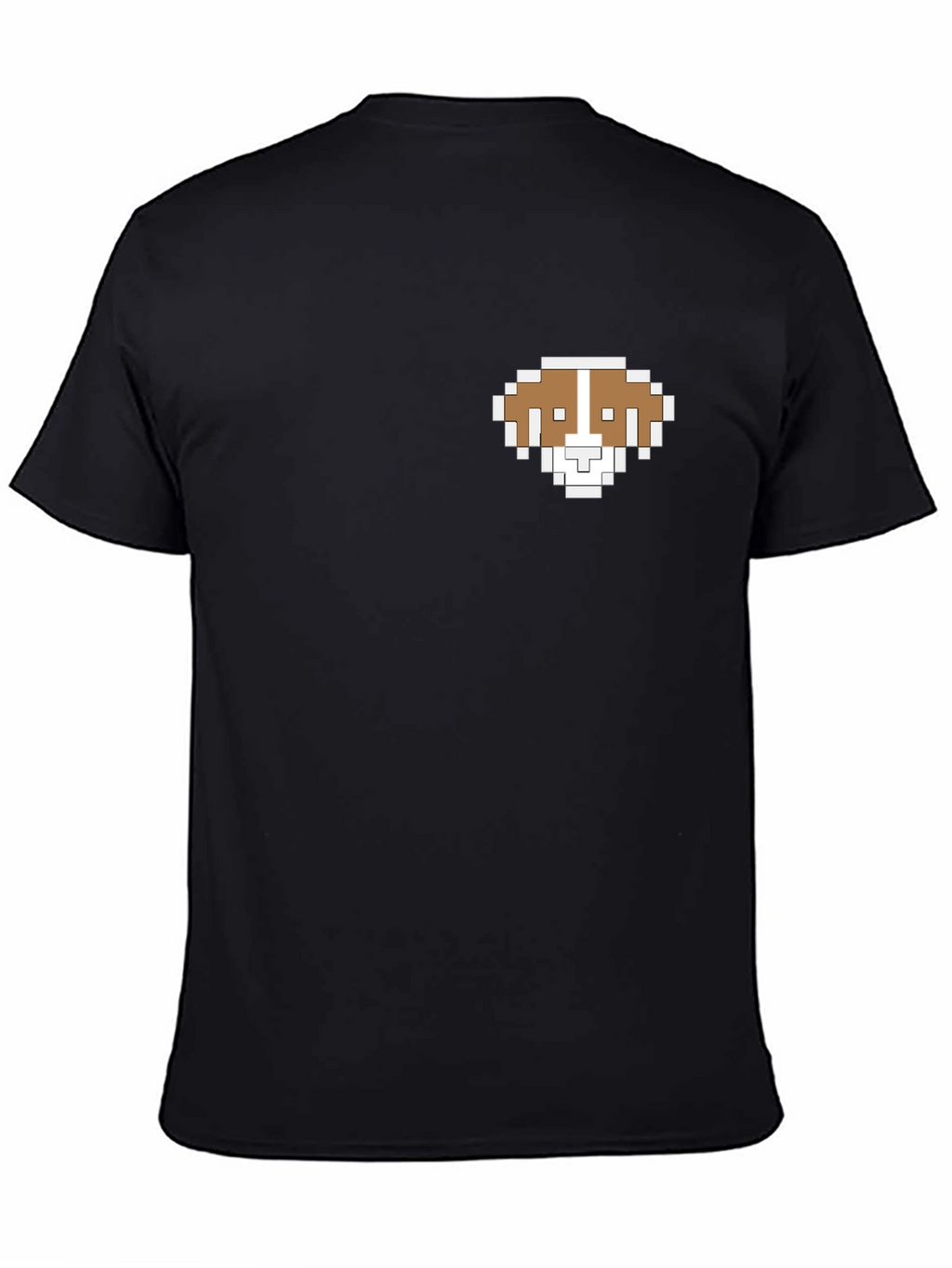Pixel Dog T-Shirt - Black Short Sleeve