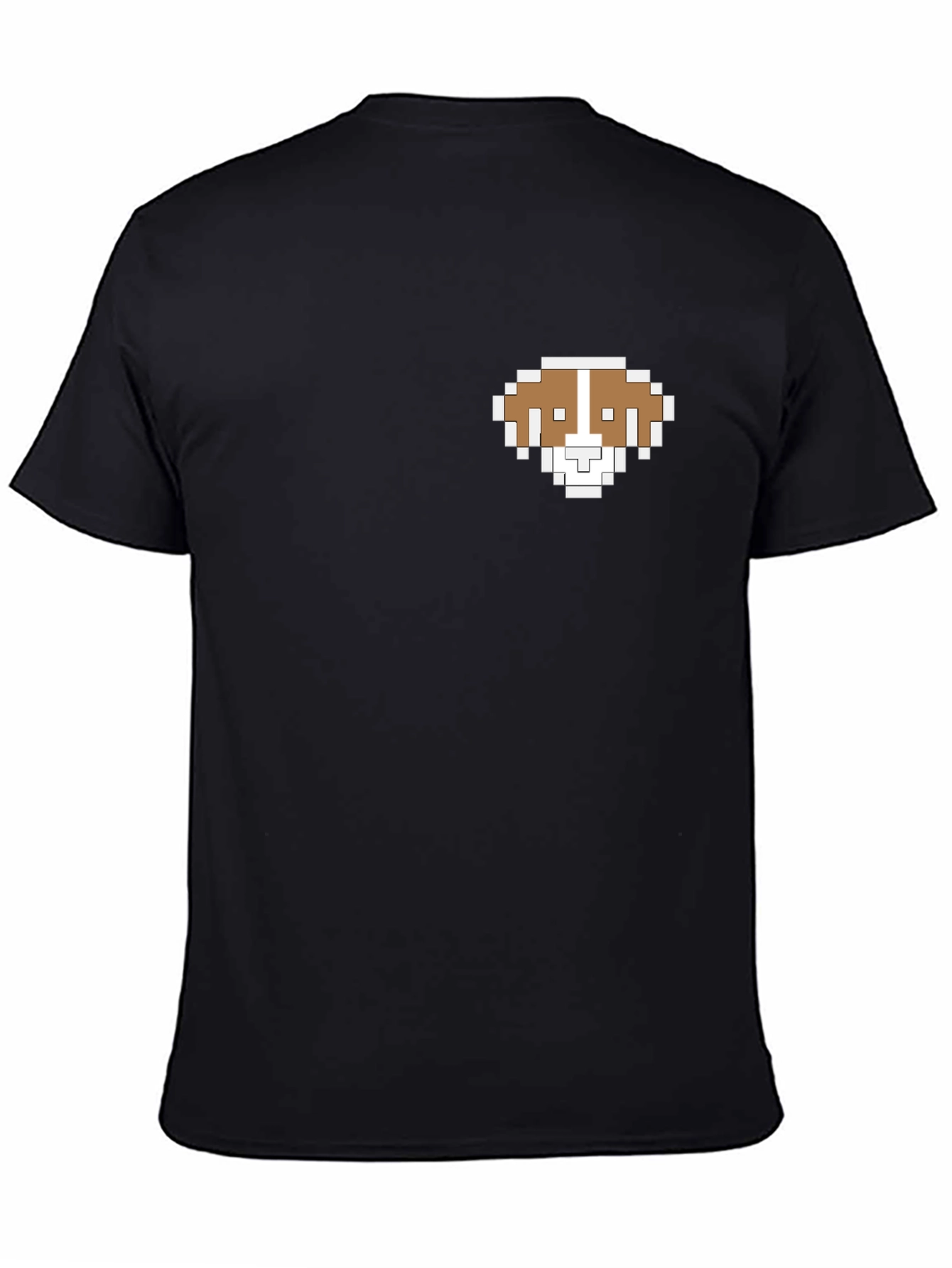 Pixel Dog T-Shirt - Black Short Sleeve