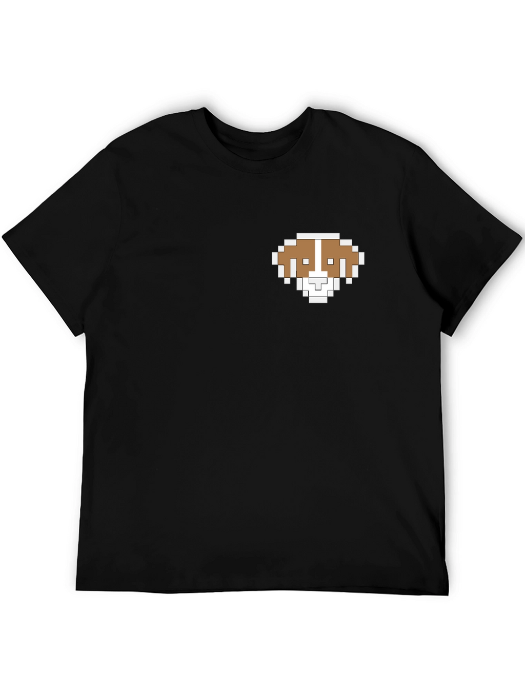 Pixel Dog T-Shirt - Black Short Sleeve