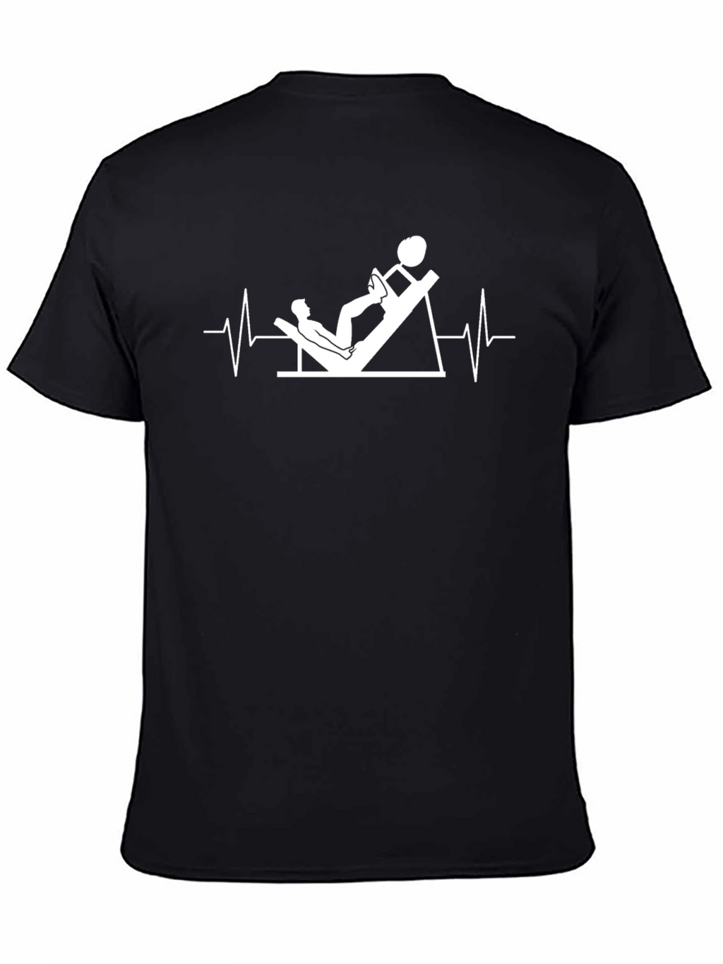 Leg Press Heartbeat Black T-Shirt