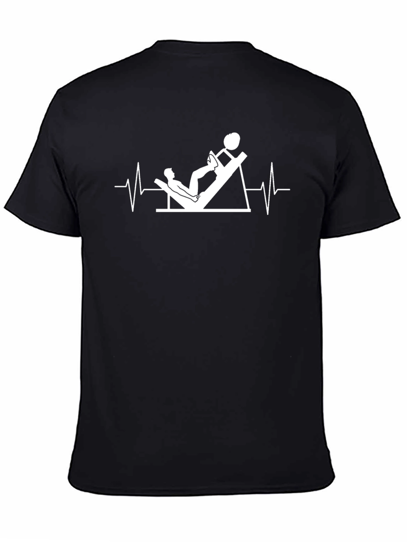 Leg Press Heartbeat Black T-Shirt