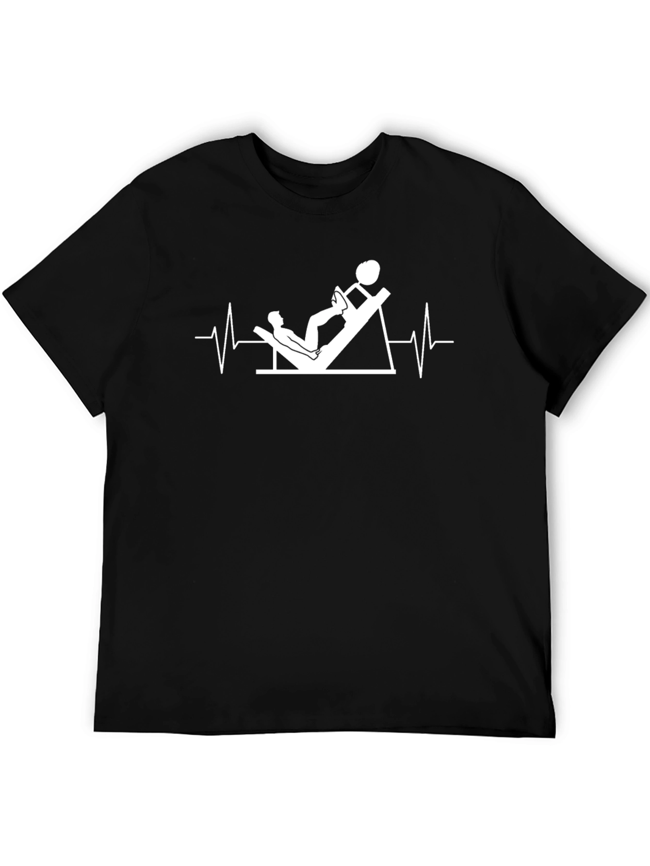 Leg Press Heartbeat Black T-Shirt
