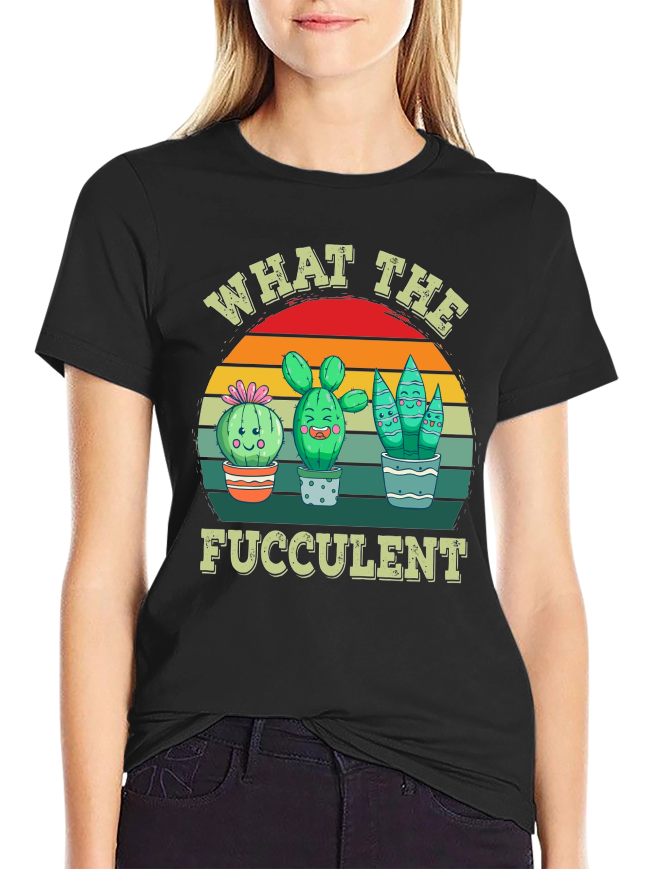 What the Fucculent T-Shirt - Cactus Lover Tee