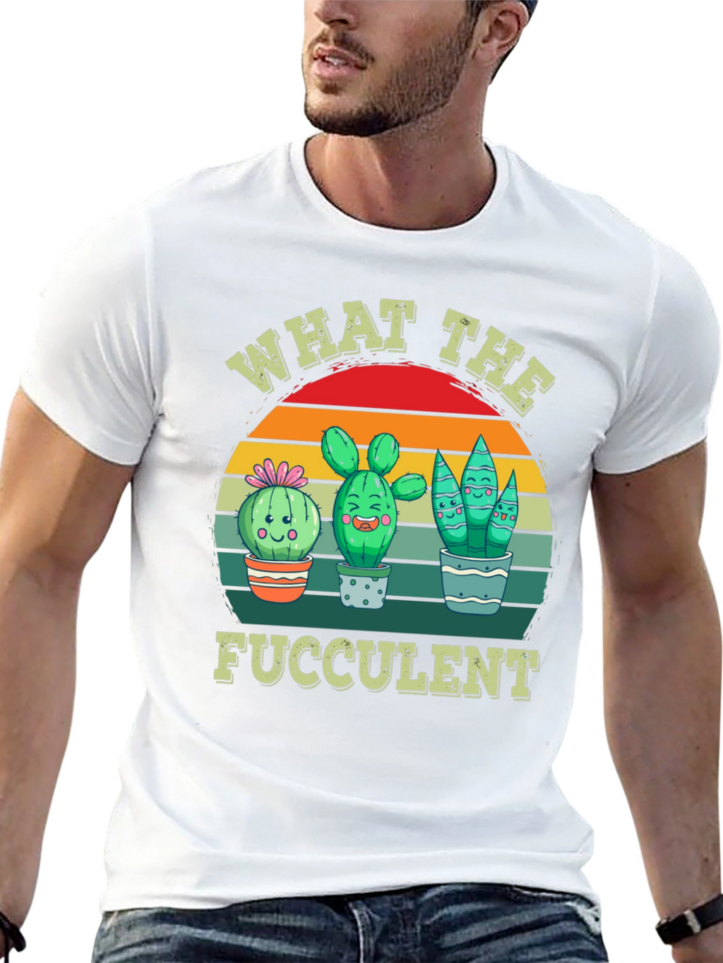 What the Fucculent T-Shirt - Cactus Lover Tee