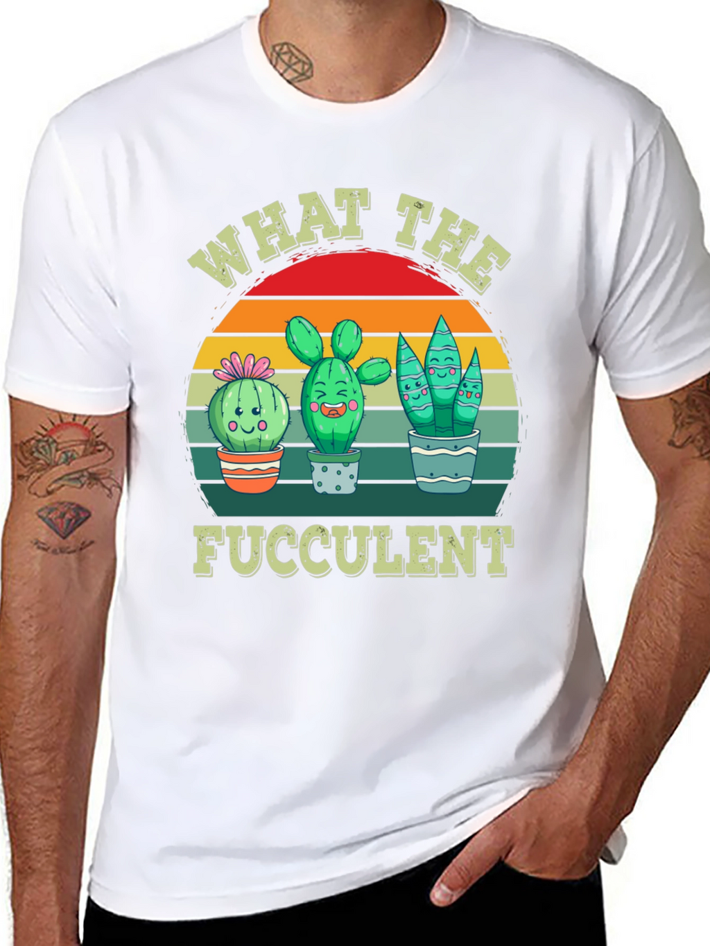 What the Fucculent T-Shirt - Cactus Lover Tee