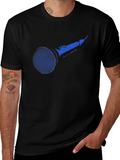 Blue Microphone Graphic Black T-Shirt