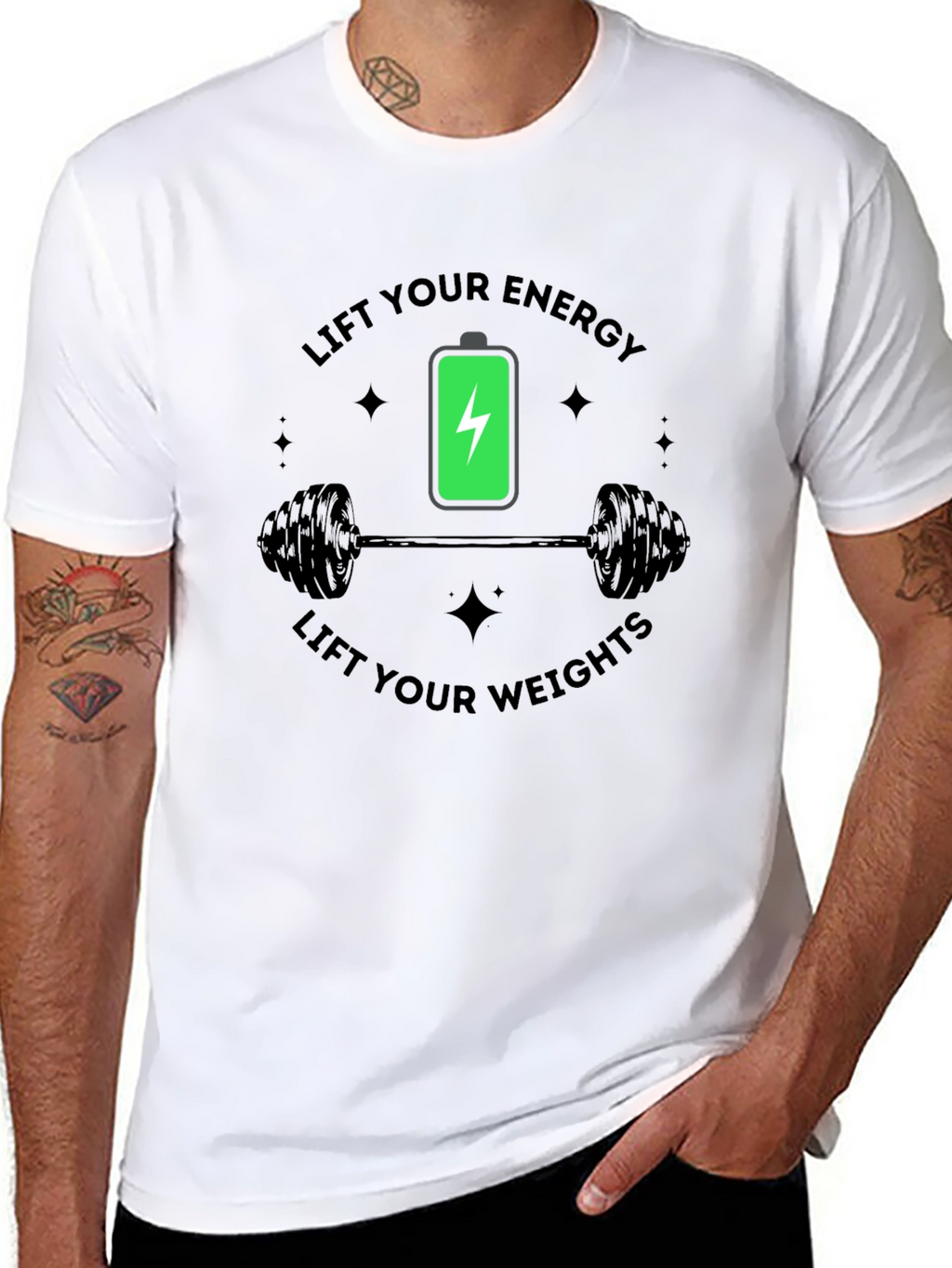 Lift Your Energy Weights - Gym Workout T-Shirt