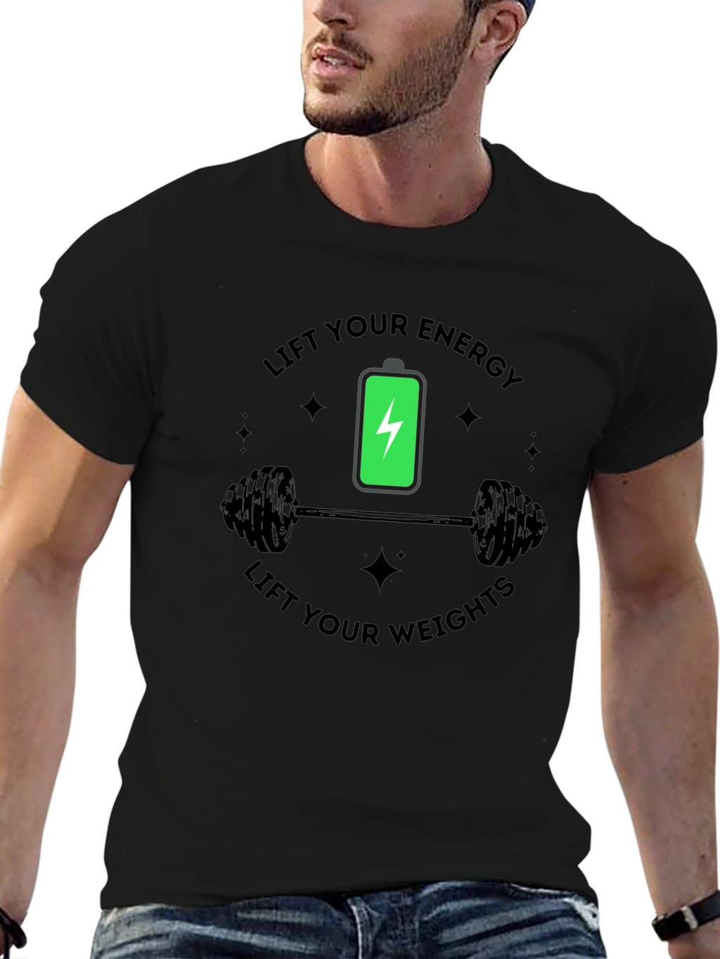 Lift Your Energy Weights - Gym Workout T-Shirt