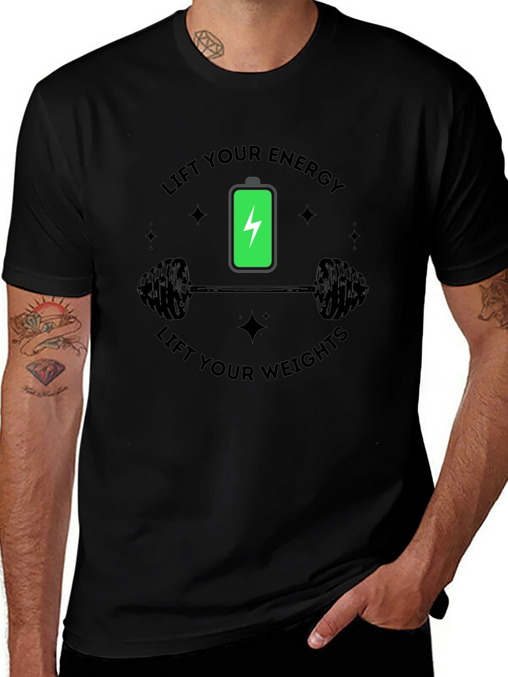 Lift Your Energy Weights - Gym Workout T-Shirt