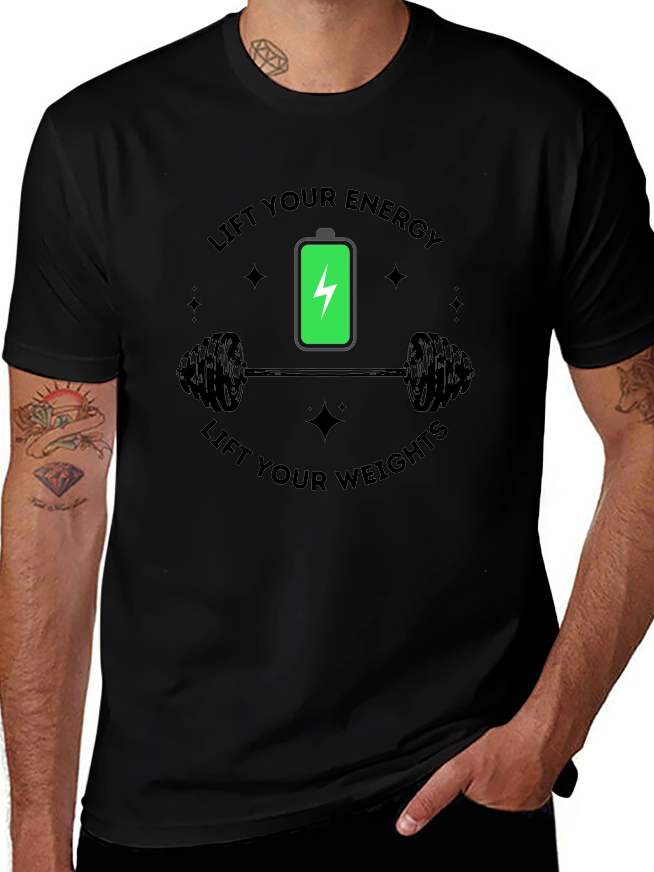 Lift Your Energy Weights - Gym Workout T-Shirt