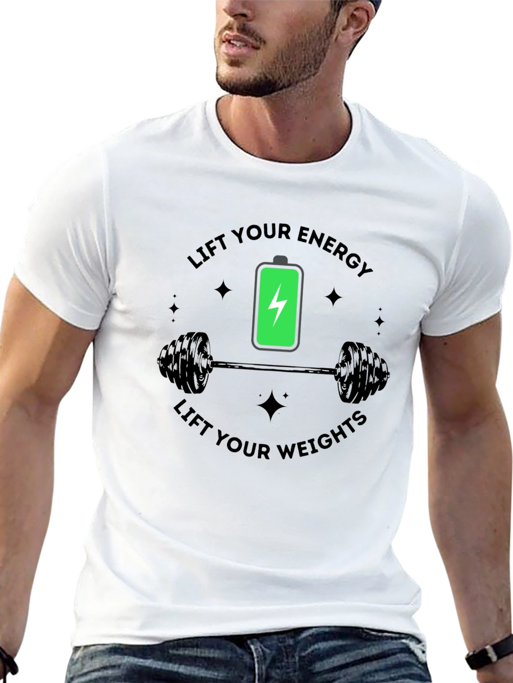 Lift Your Energy Weights - Gym Workout T-Shirt