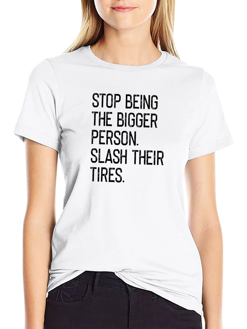 Sarcastic Slash Their Tires Graphic T-Shirt