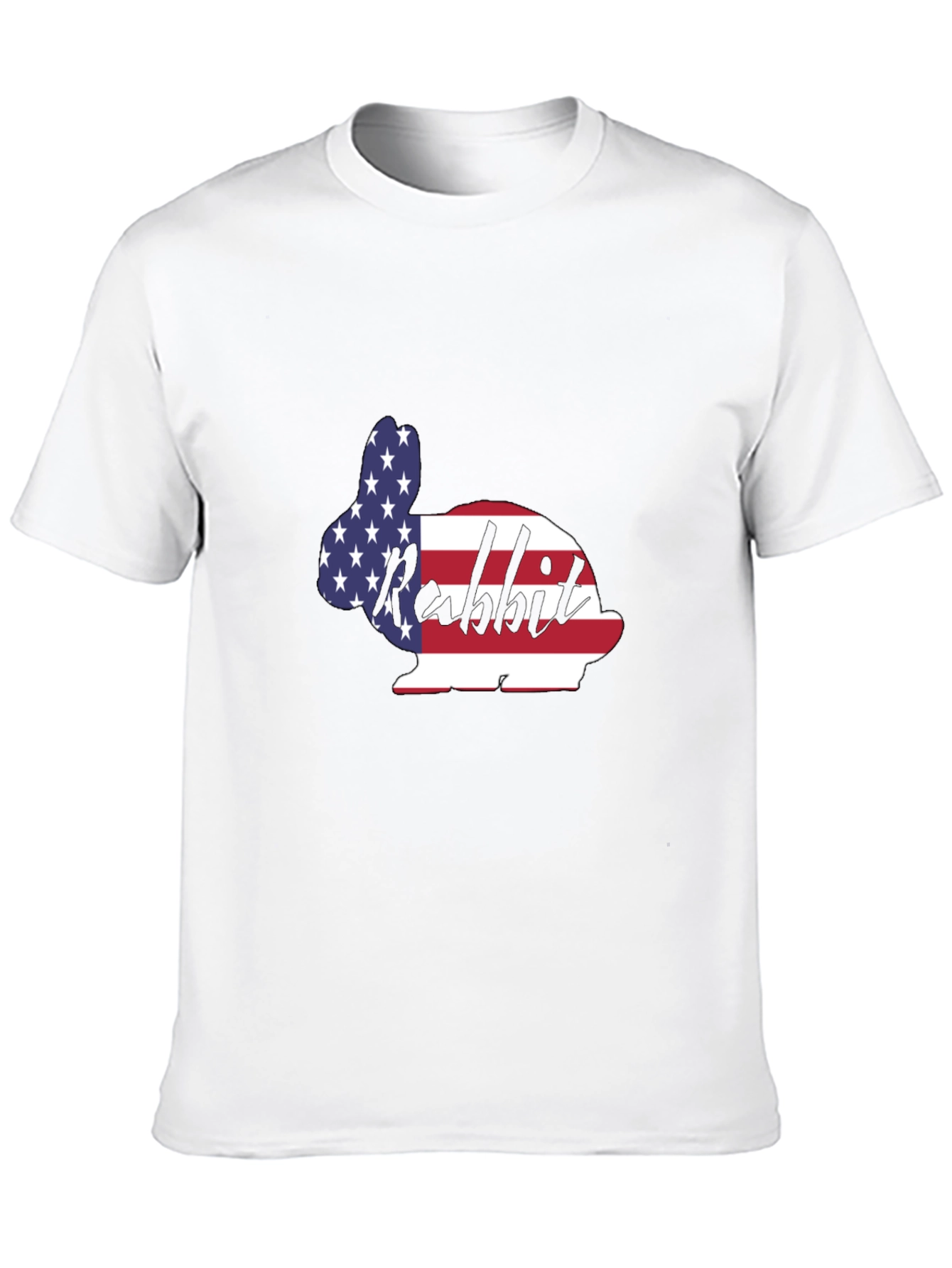 Patriotic Rabbit T-Shirt - USA Flag Bunny Tee