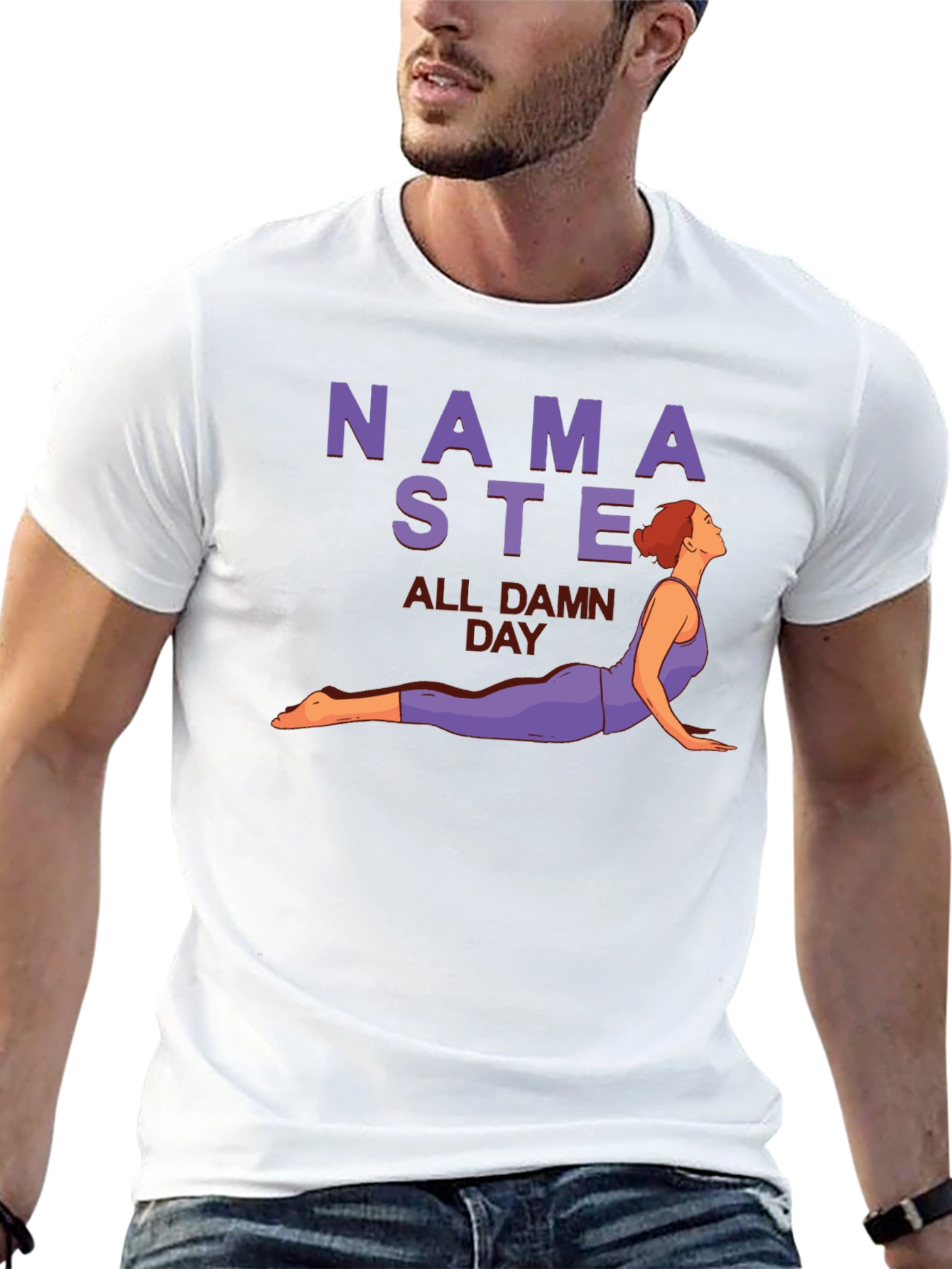 Namaste All Damn Day Graphic Tee