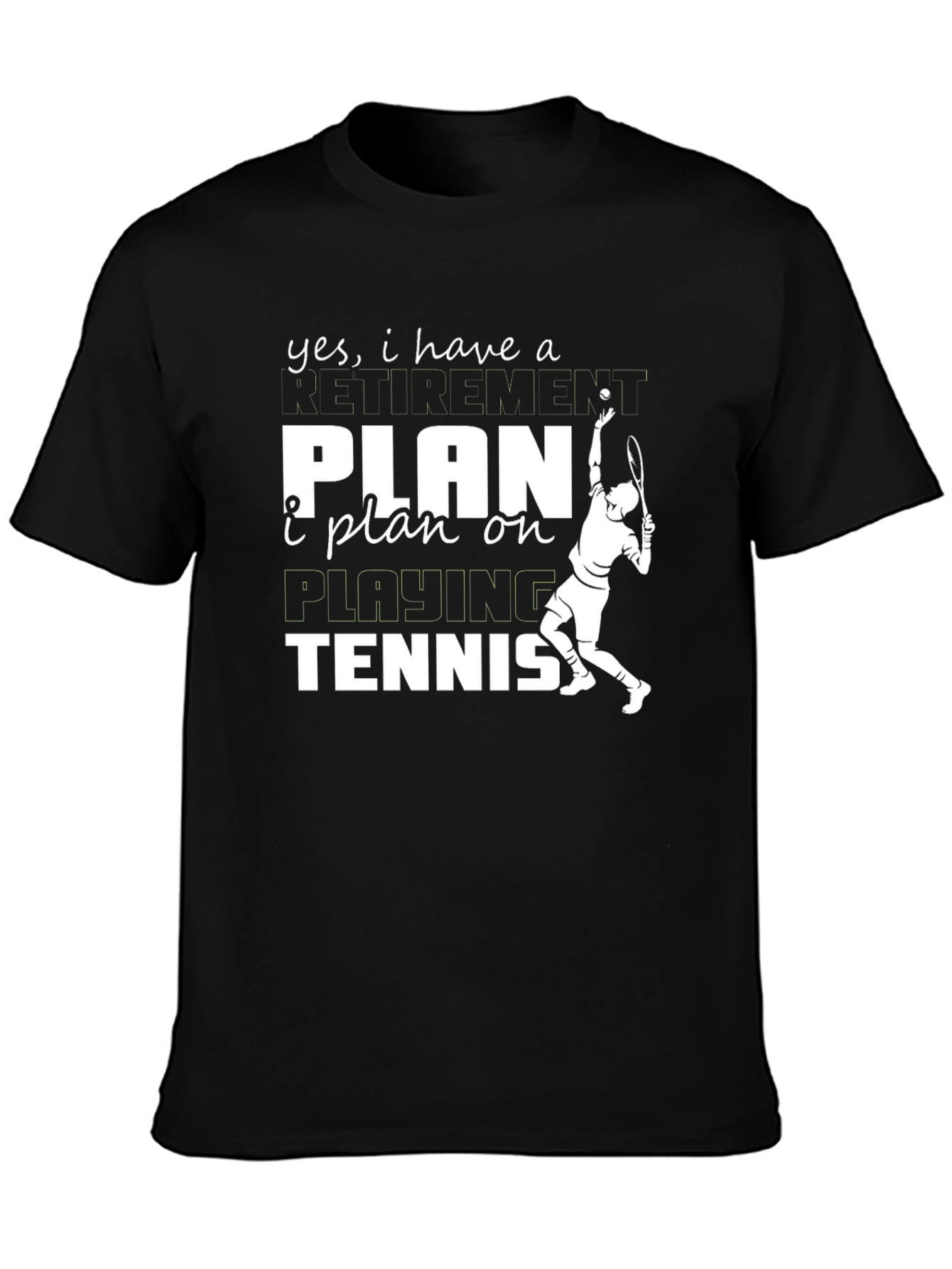 Funny Tennis Retirement Plan T-Shirt