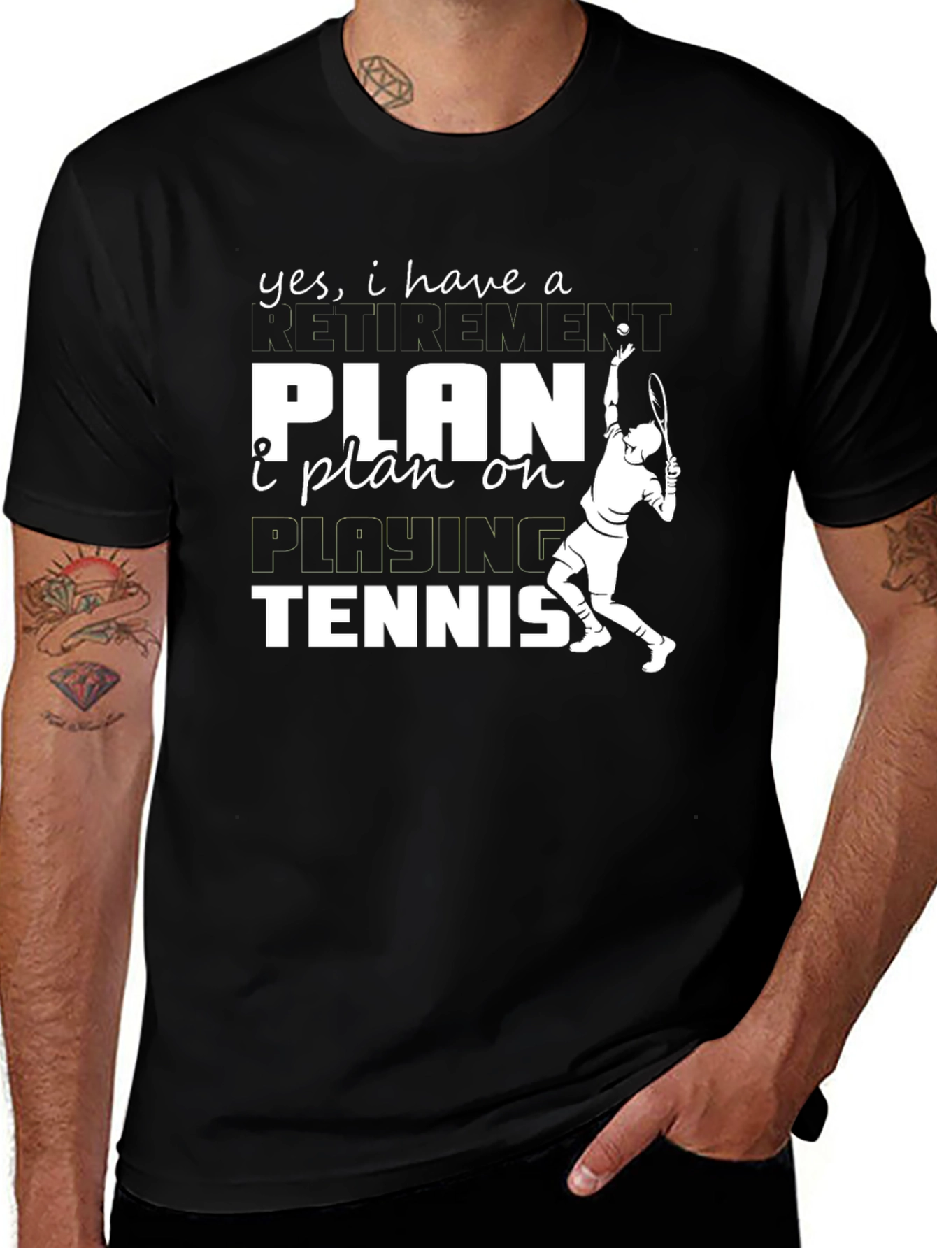 Funny Tennis Retirement Plan T-Shirt