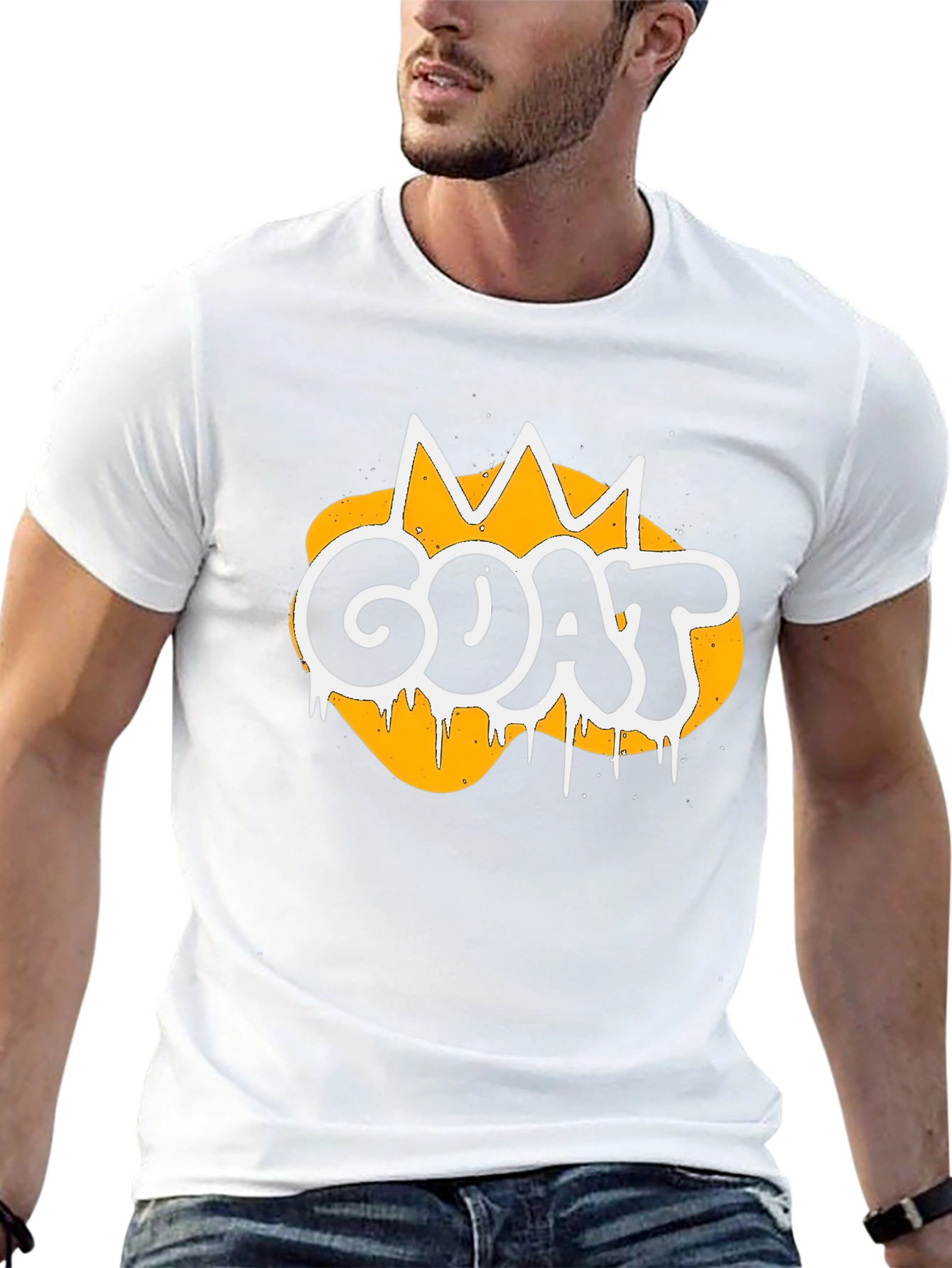 GOAT Graphic Tee - Crown Design Black T-Shirt