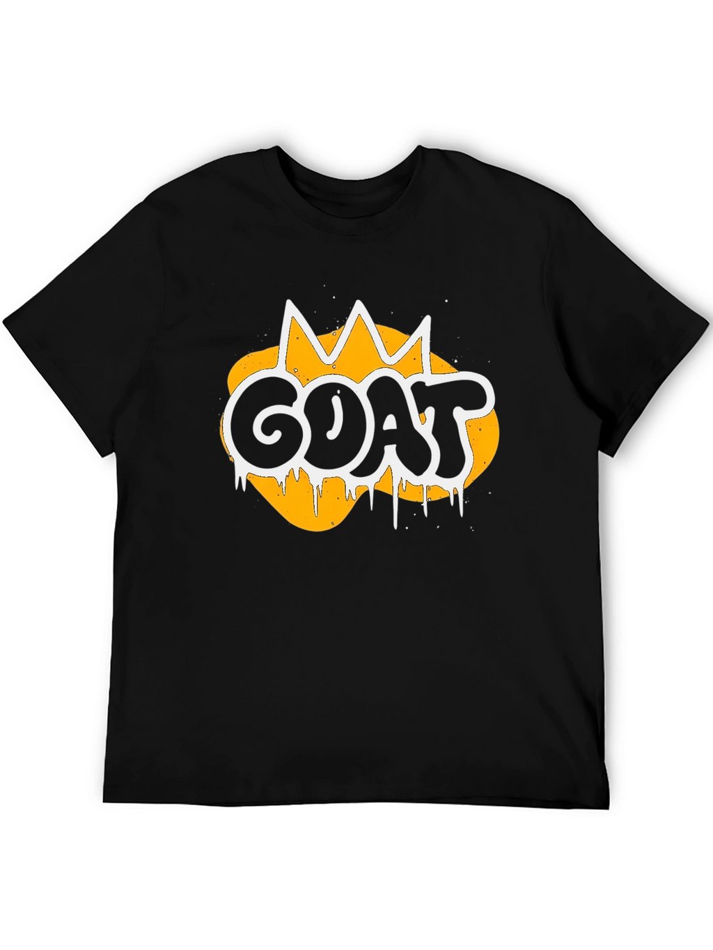 GOAT Graphic Tee - Crown Design Black T-Shirt