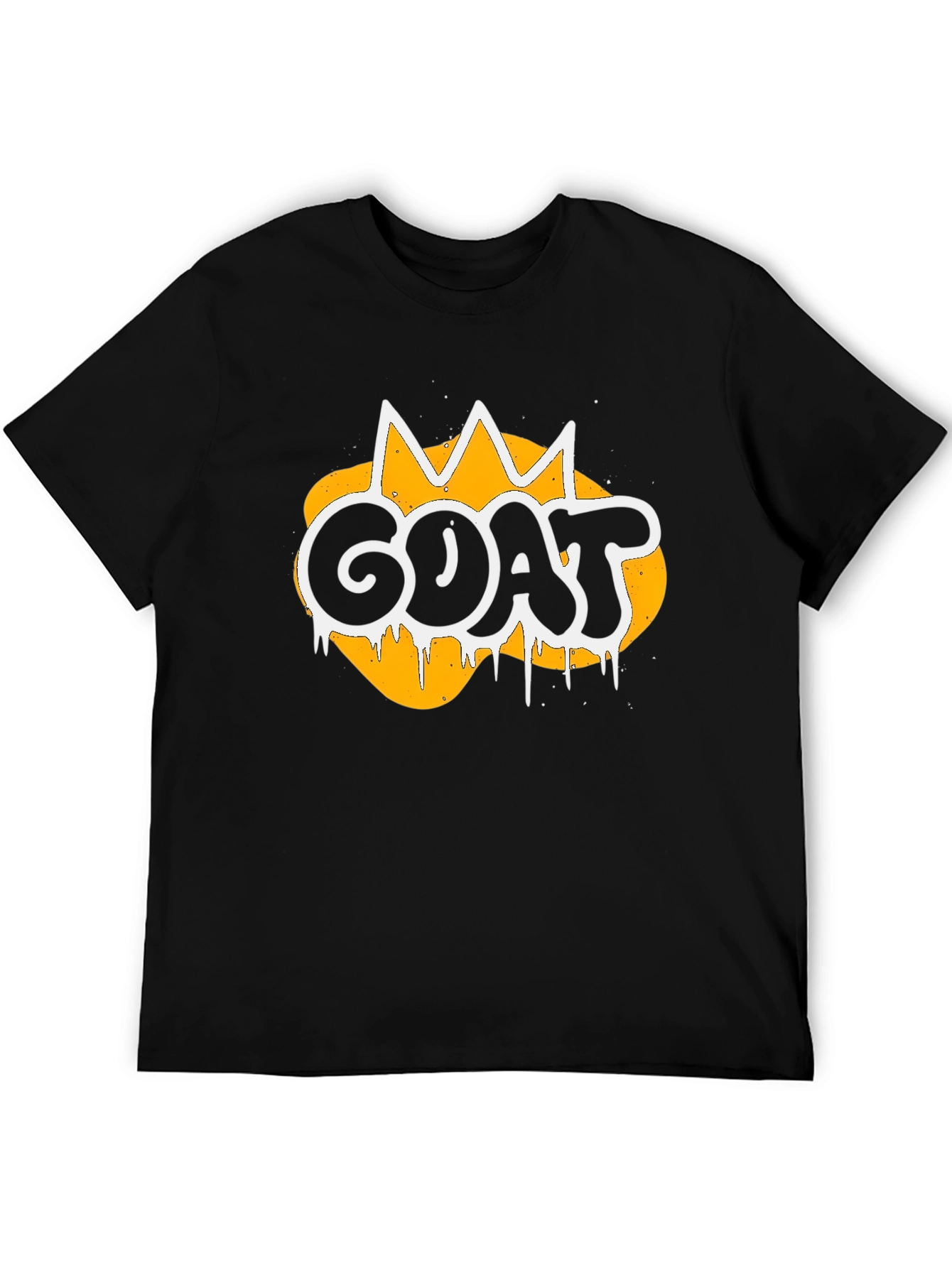 GOAT Graphic Tee - Crown Design Black T-Shirt