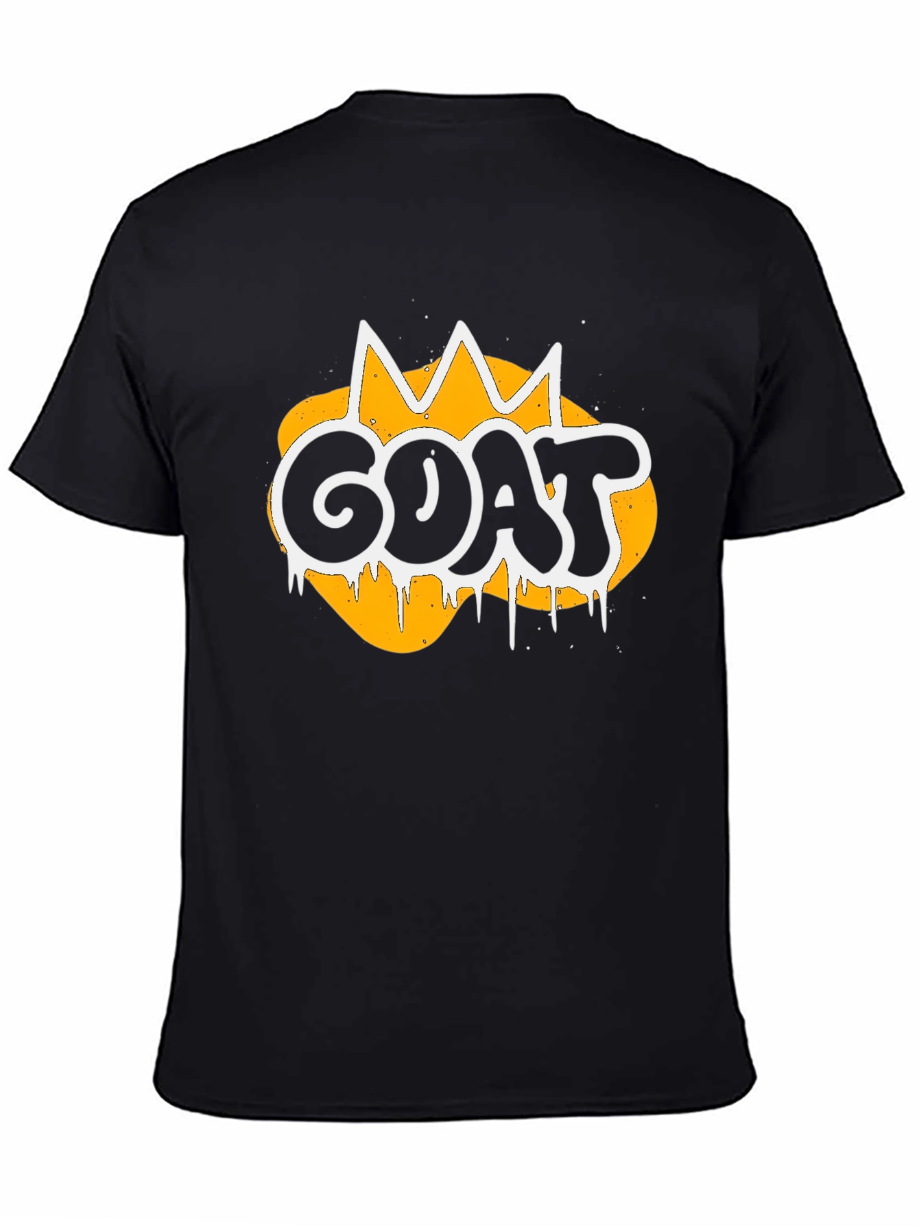 GOAT Graphic Tee - Crown Design Black T-Shirt