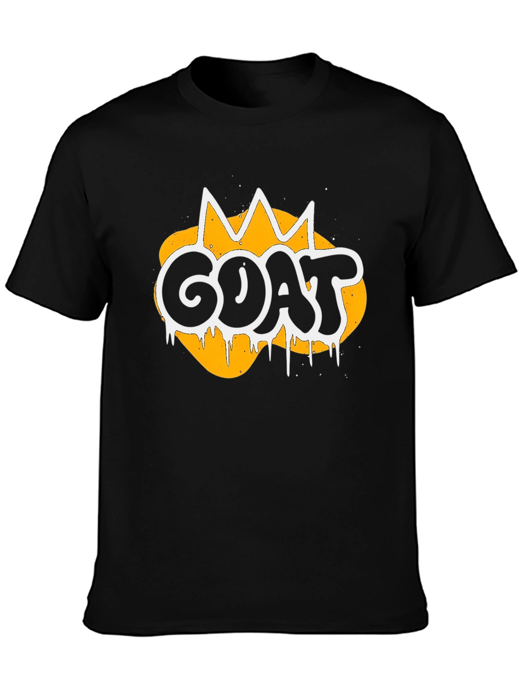 GOAT Graphic Tee - Crown Design Black T-Shirt