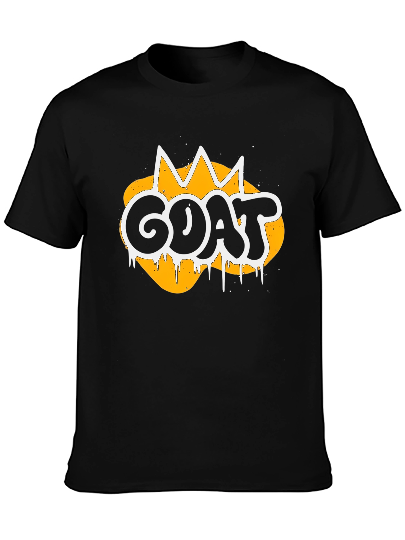 GOAT Graphic Tee - Crown Design Black T-Shirt