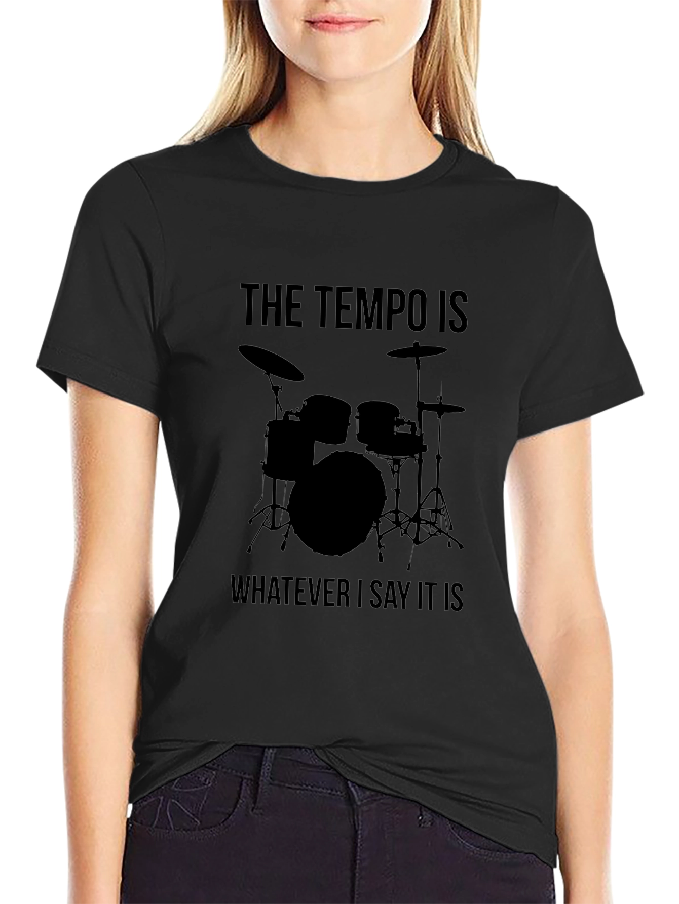 Drummer Tempo T-Shirt - Musical Humor Tee