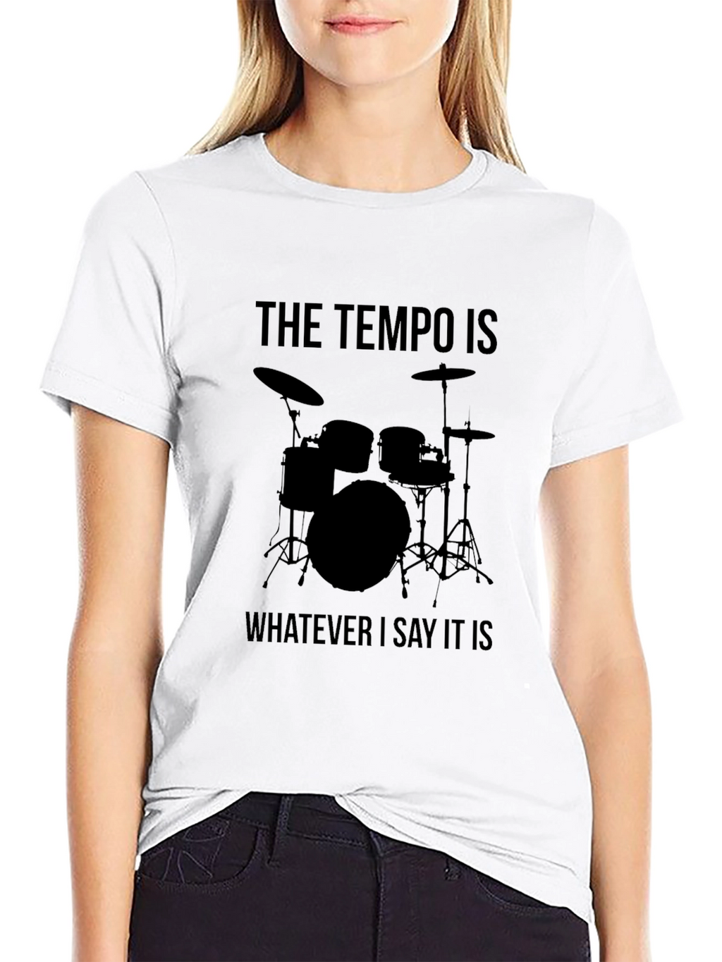 Drummer Tempo T-Shirt - Musical Humor Tee