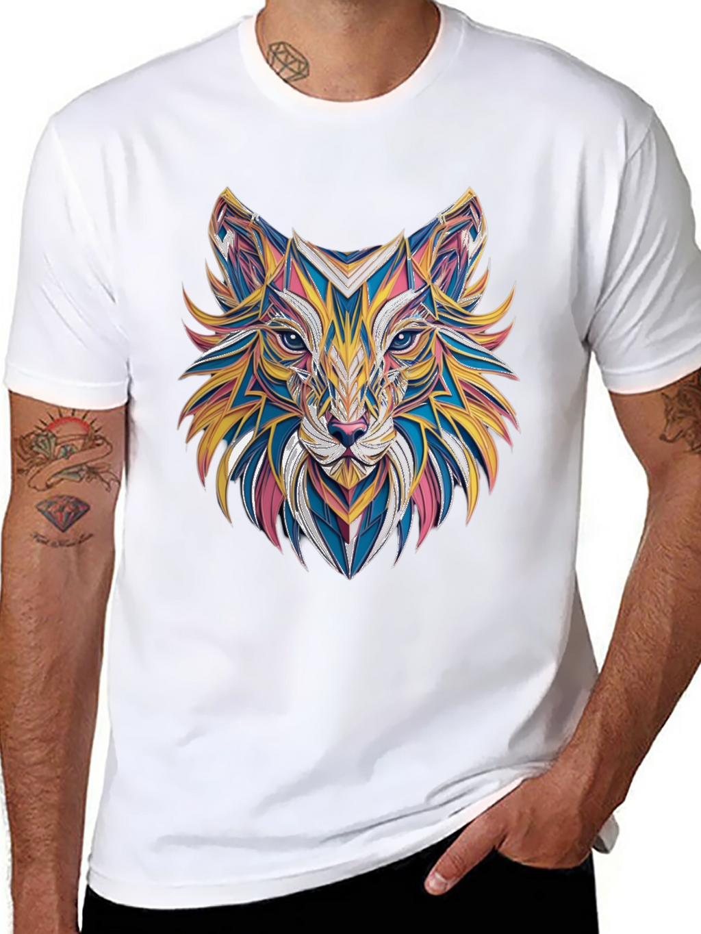 Geometric Animal Graphic Tee