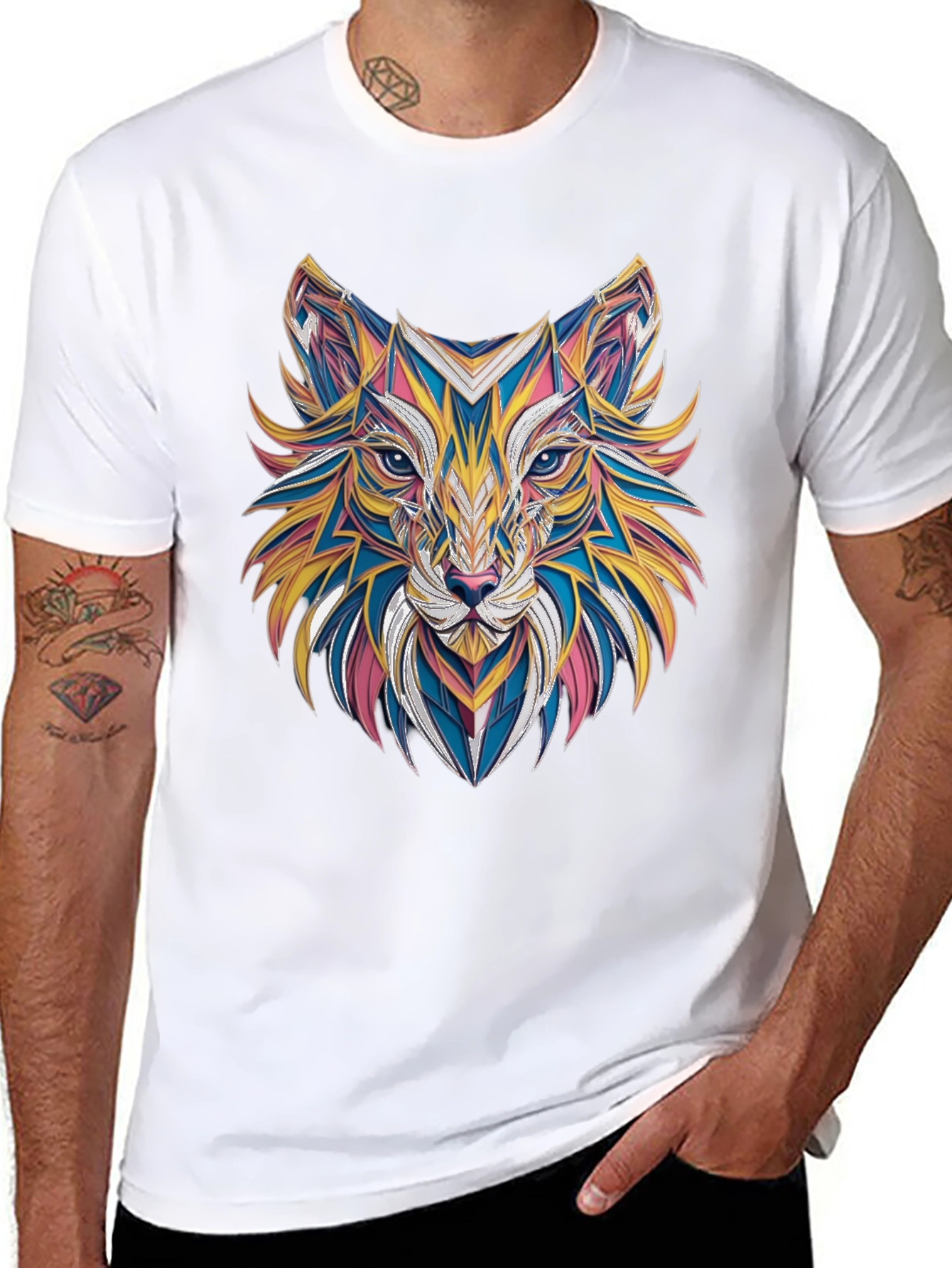 Geometric Animal Graphic Tee