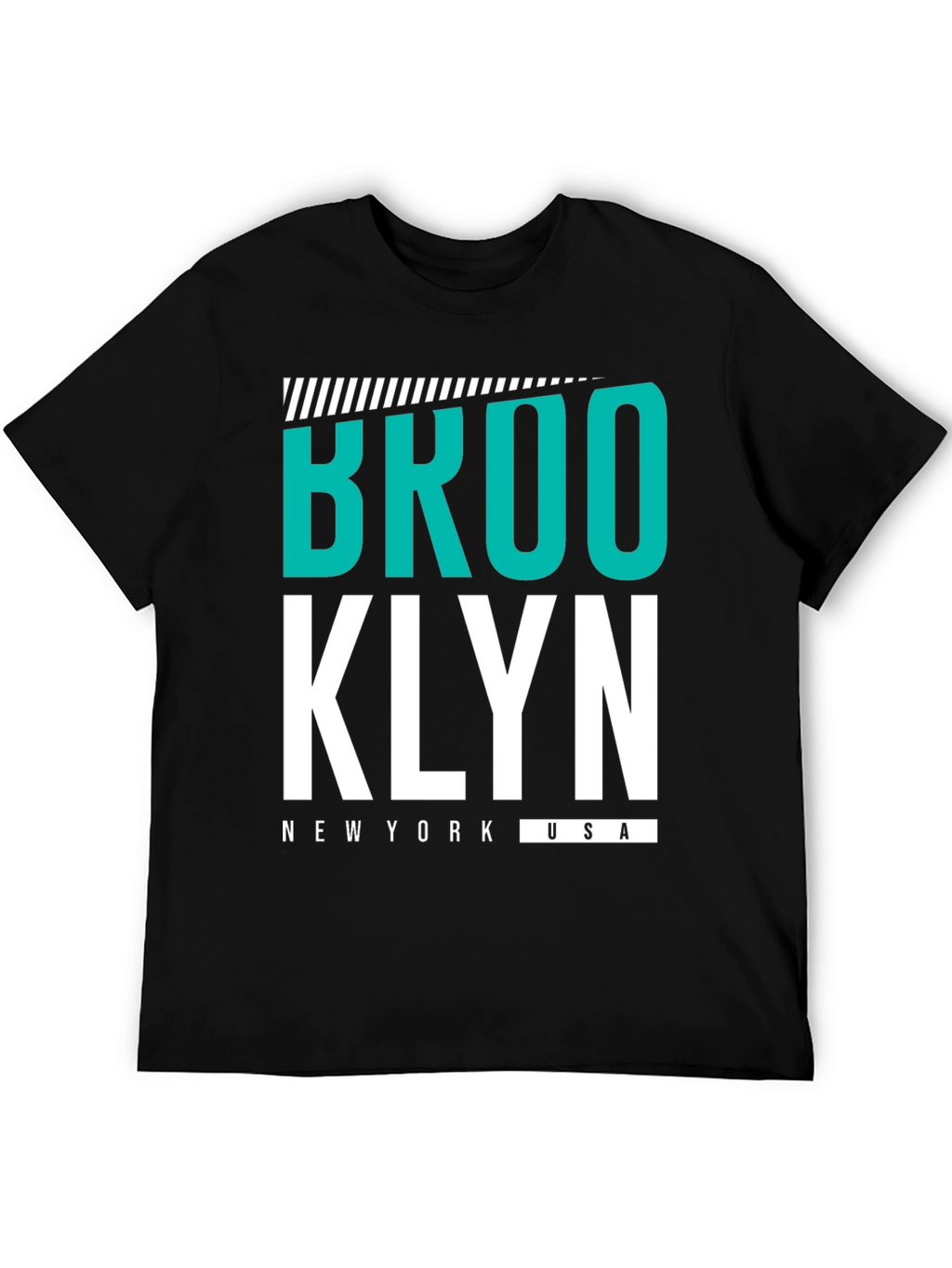 Brooklyn Graphic Tee - Black Cotton Casual T-Shirt