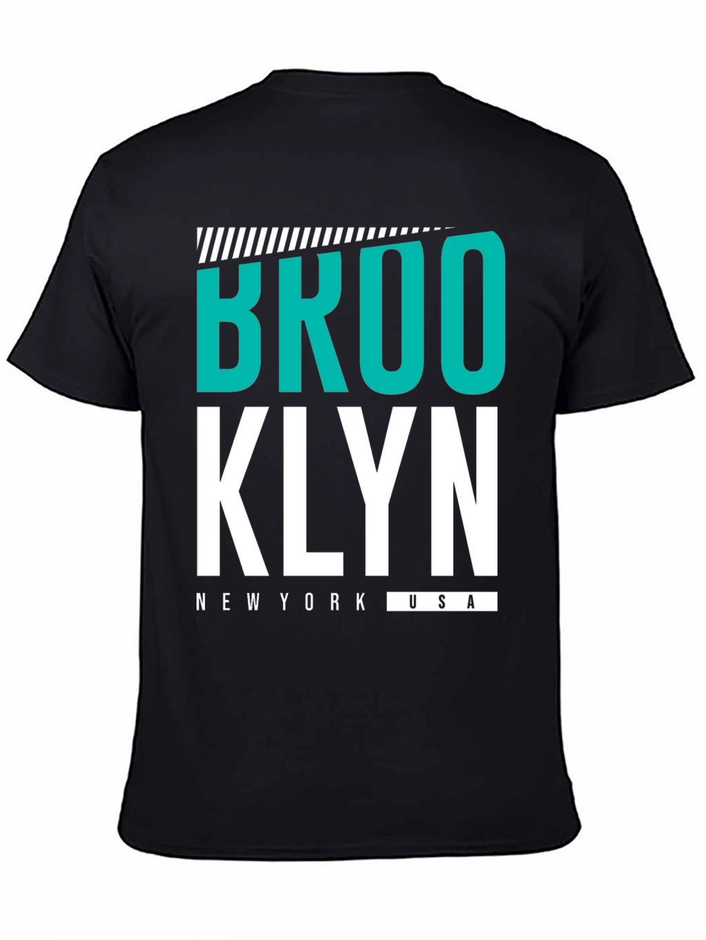 Brooklyn Graphic Tee - Black Cotton Casual T-Shirt