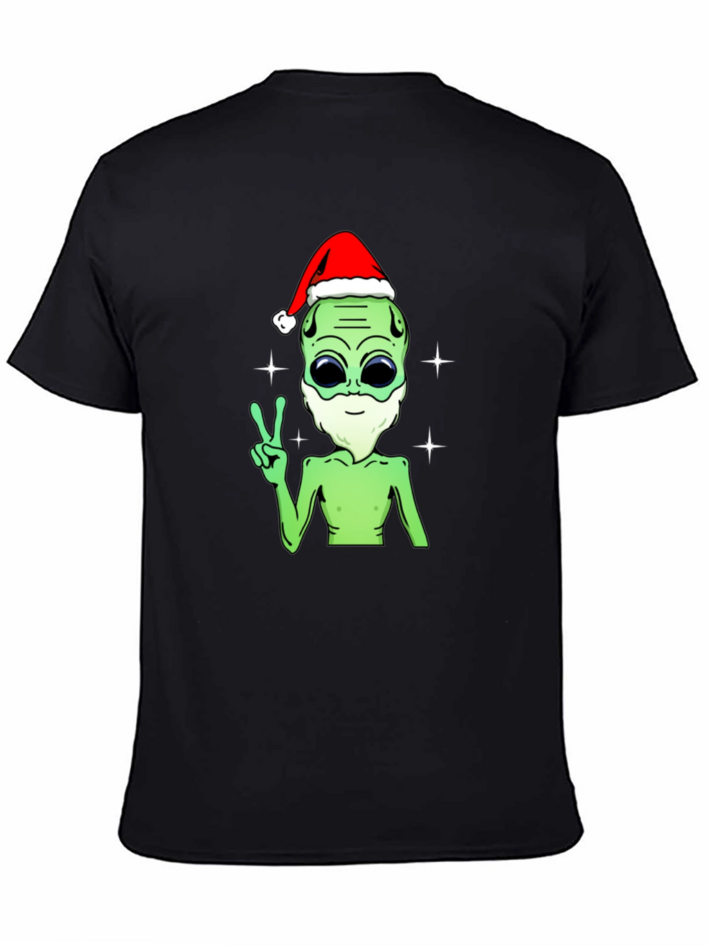 Festive Alien T-Shirt - Peace Love and Holiday Cheer!