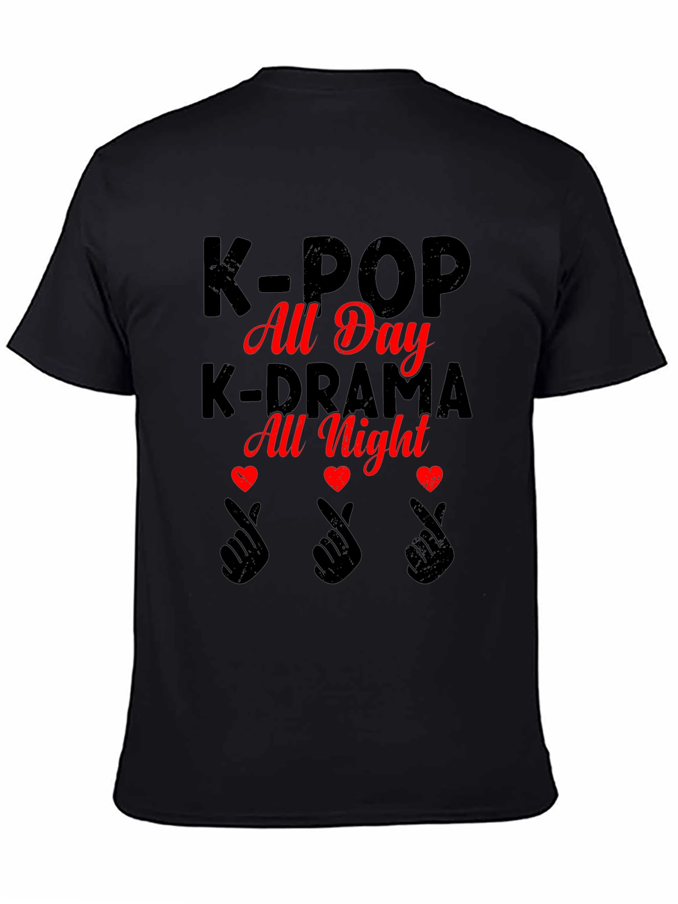 K-Pop All Day K-Drama All Night Graphic Tee