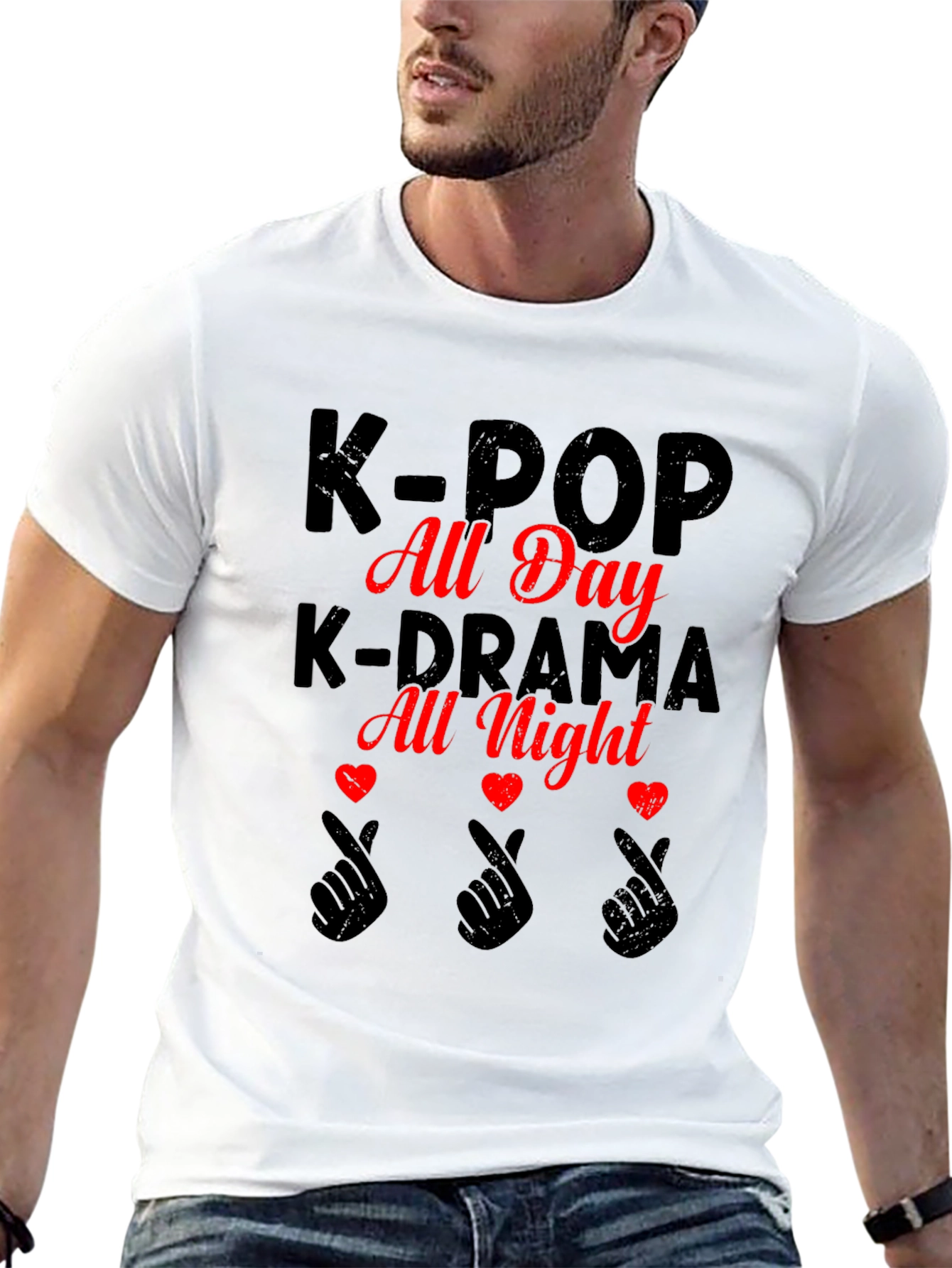K-Pop All Day K-Drama All Night Graphic Tee