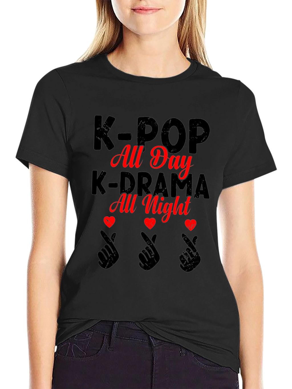 K-Pop All Day K-Drama All Night Graphic Tee
