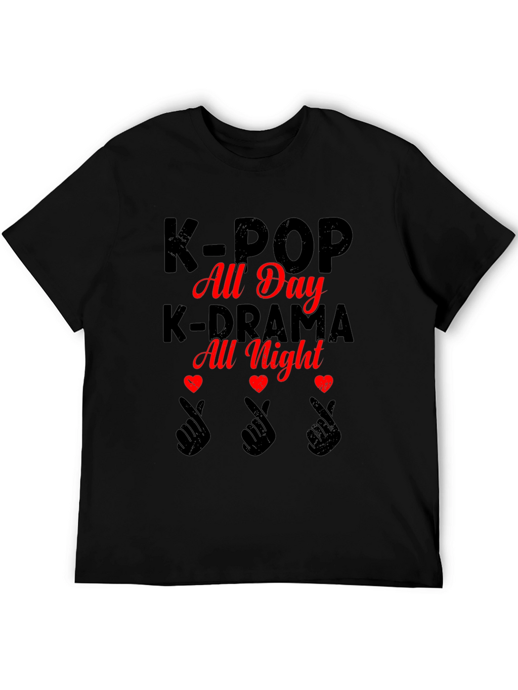 K-Pop All Day K-Drama All Night Graphic Tee