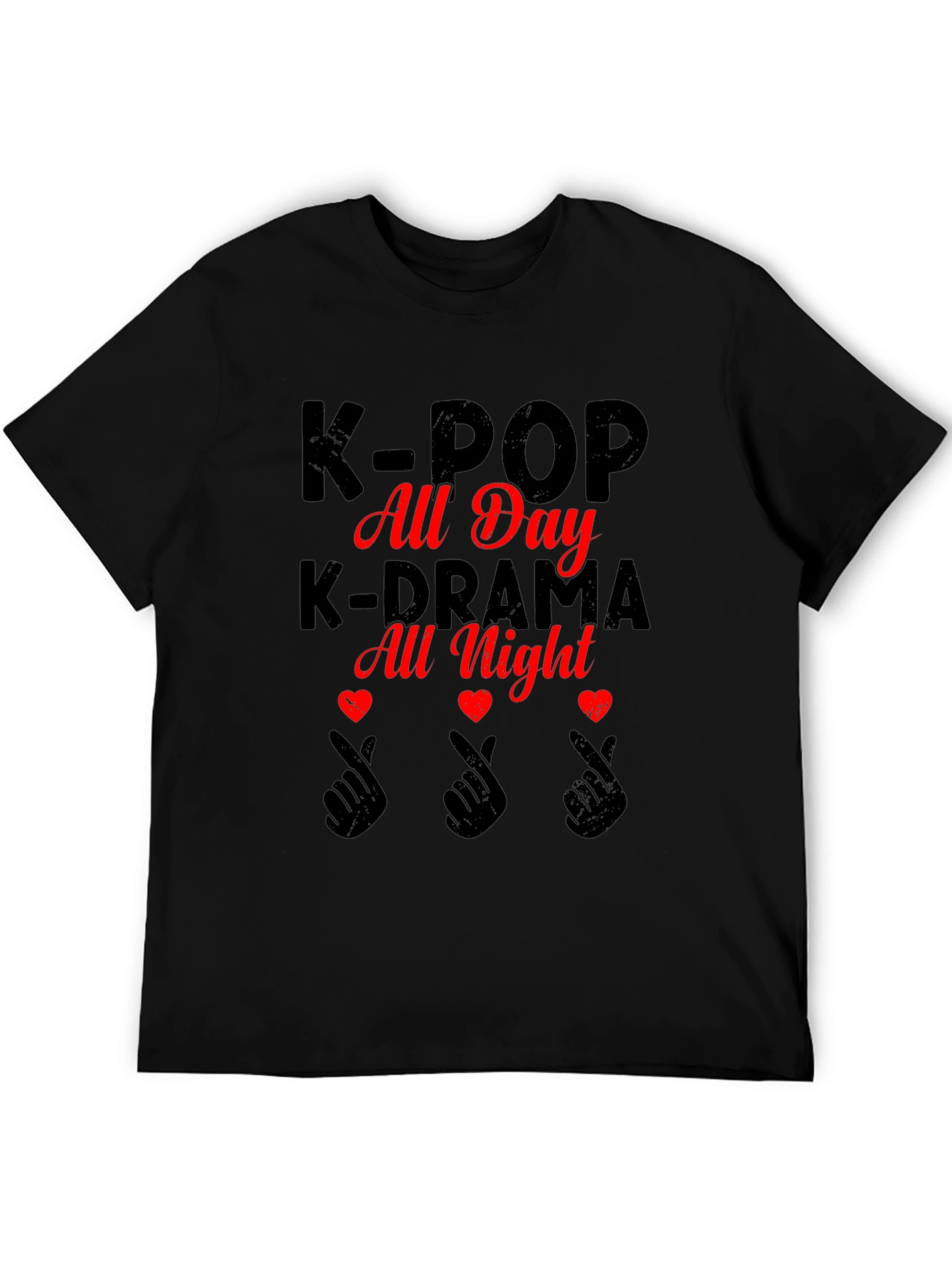 K-Pop All Day K-Drama All Night Graphic Tee