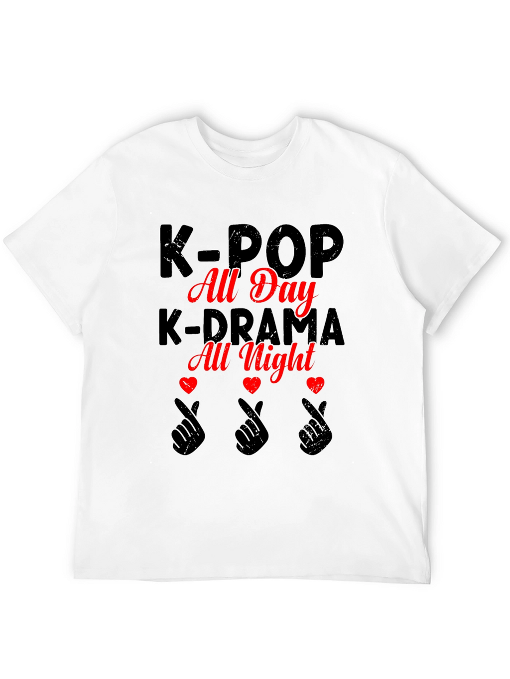 K-Pop All Day K-Drama All Night Graphic Tee