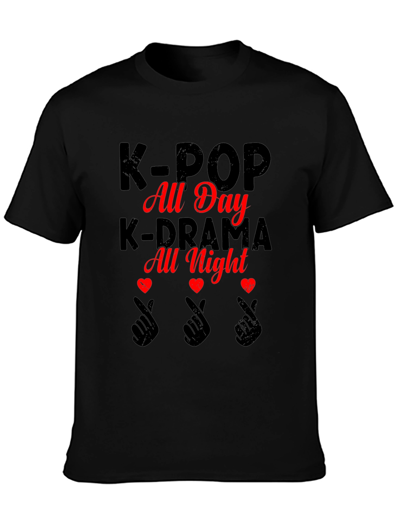 K-Pop All Day K-Drama All Night Graphic Tee